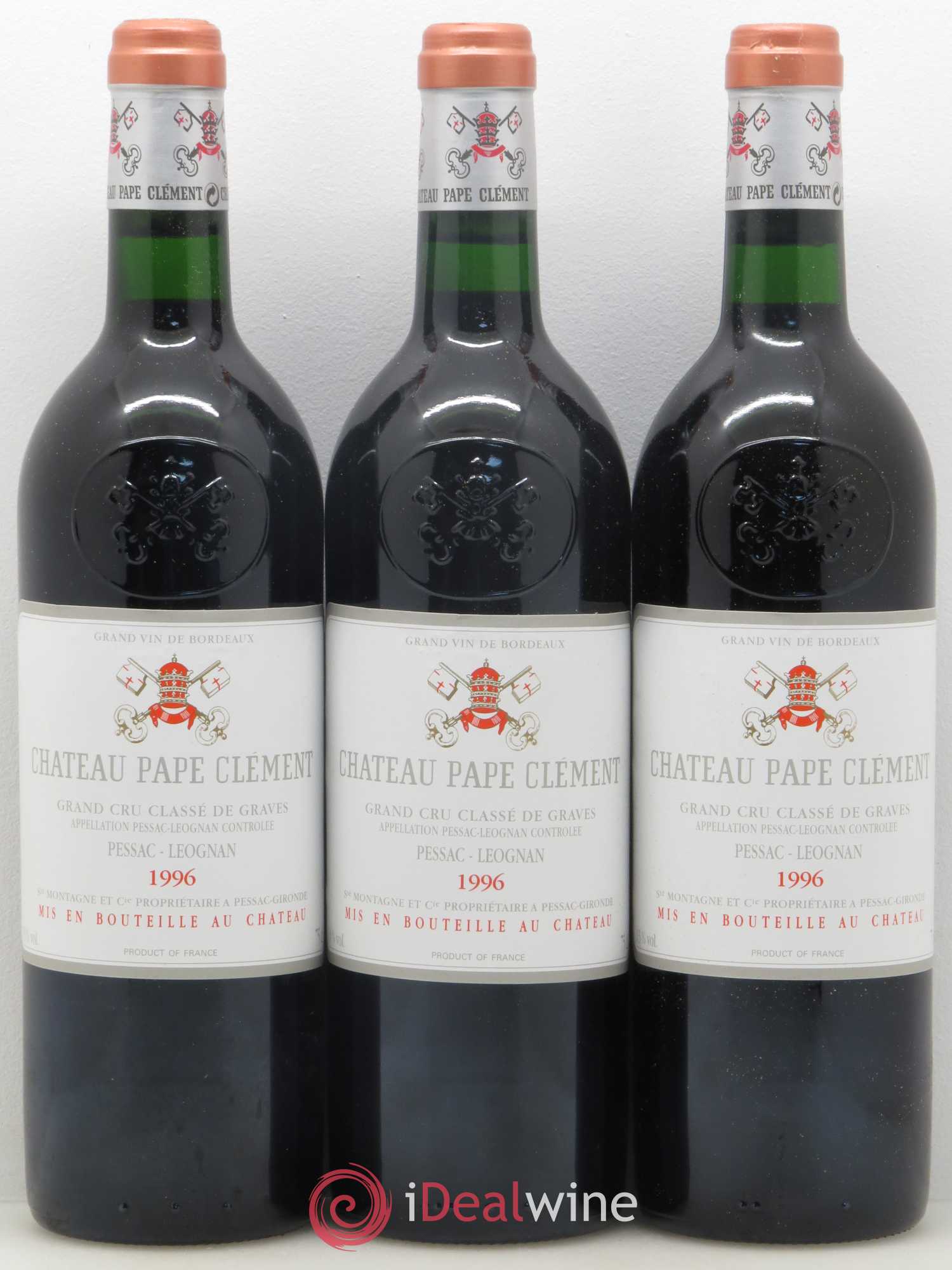 Château Pape Clément Cru Classé de Graves 1996 - Lot de 6 bouteilles - 1