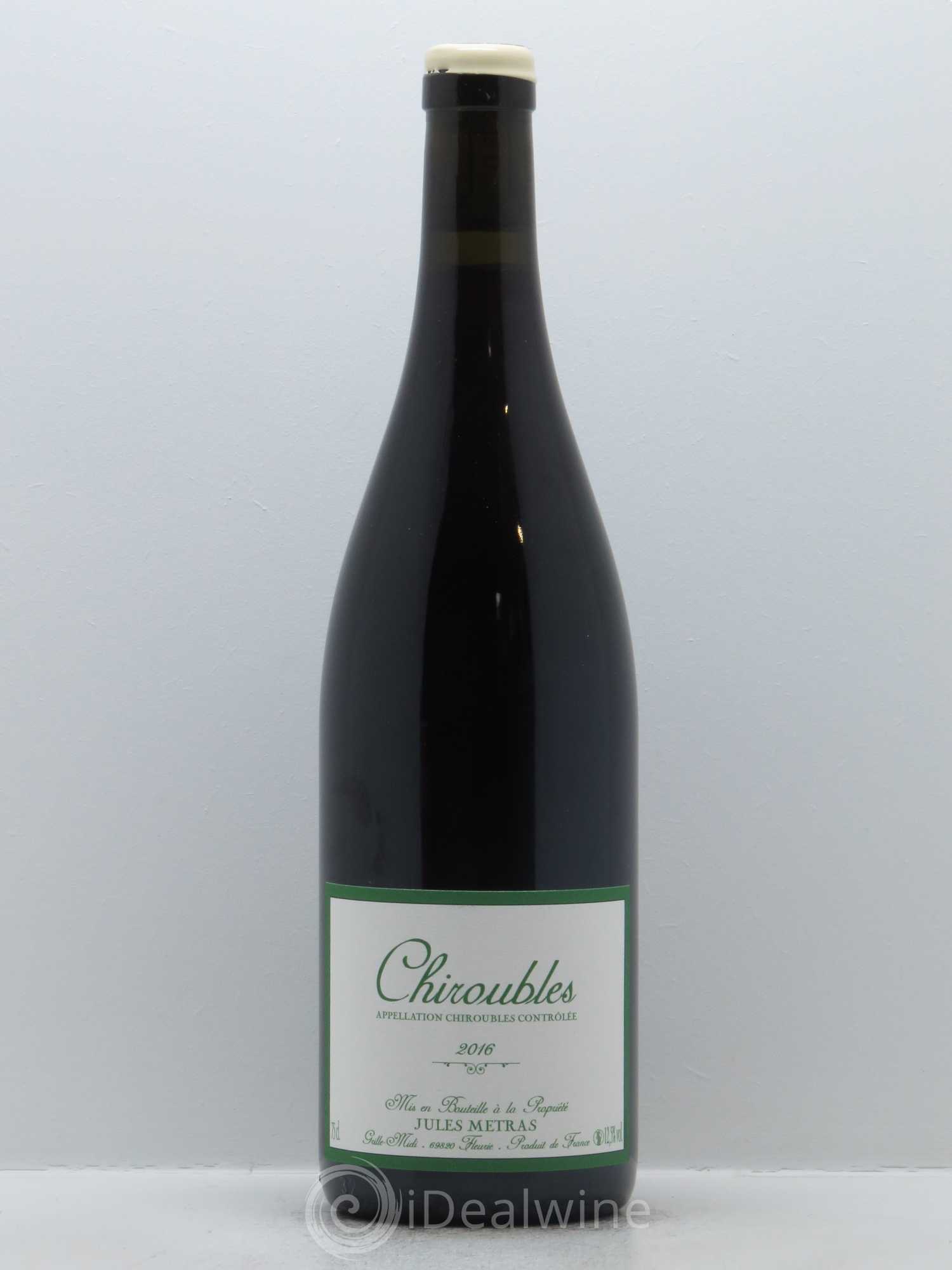 Chiroubles Jules Métras (Domaine) 2016 - Lot de 1 bouteille - 0