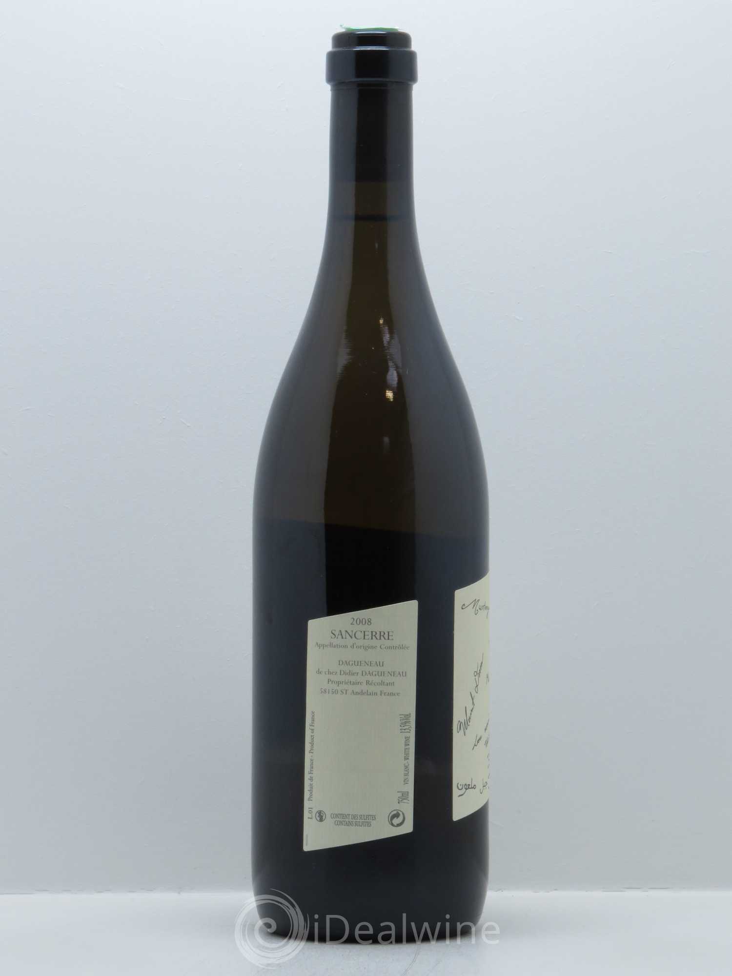 Sancerre Le Mont Damné Chavignol Dagueneau (Domaine Didier - Louis-Benjamin) 2008 - Lot de 1 bouteille - 1