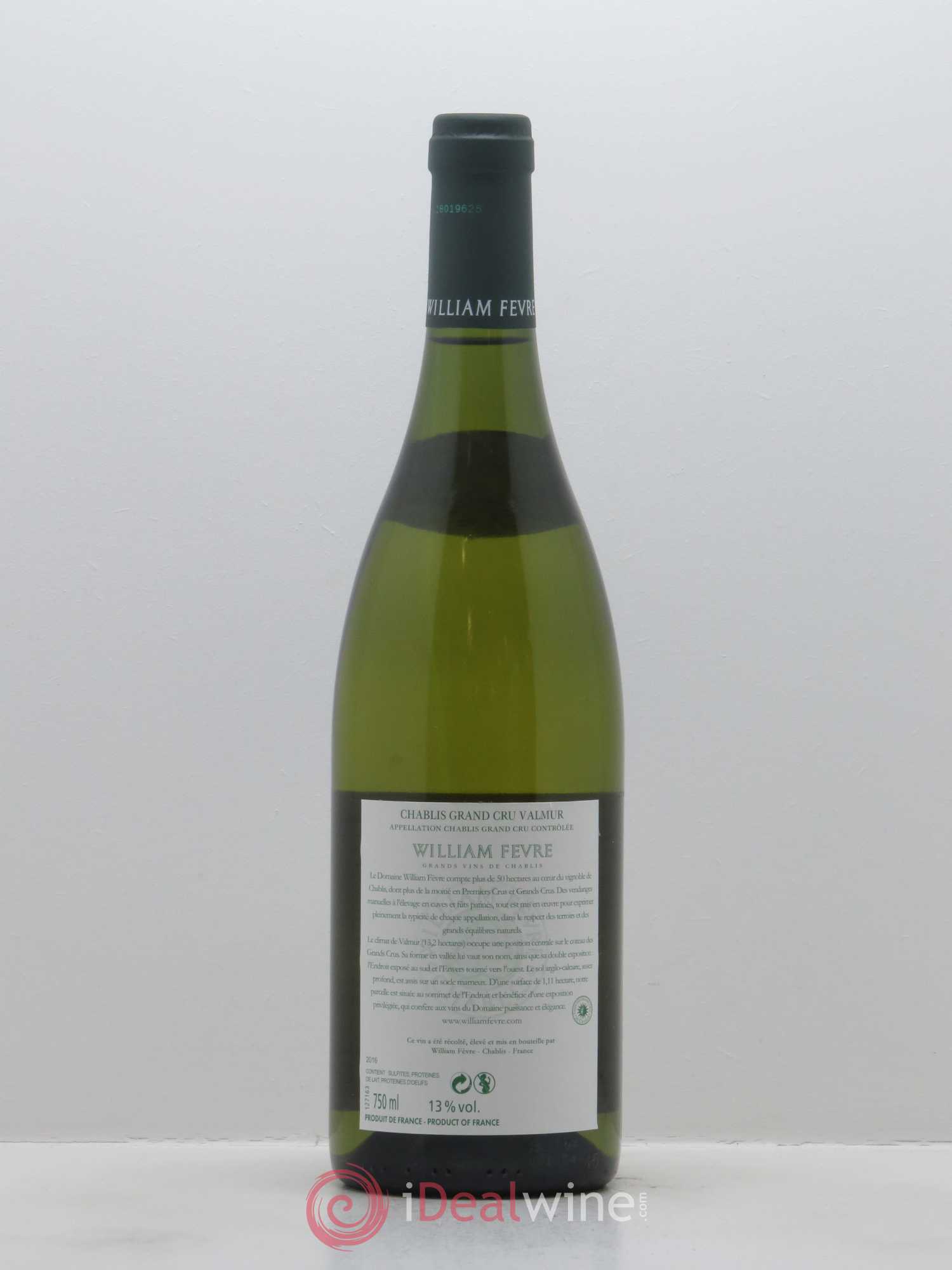 Chablis Grand Cru Valmur William Fèvre 2016 - Lot de 1 bouteille - 1
