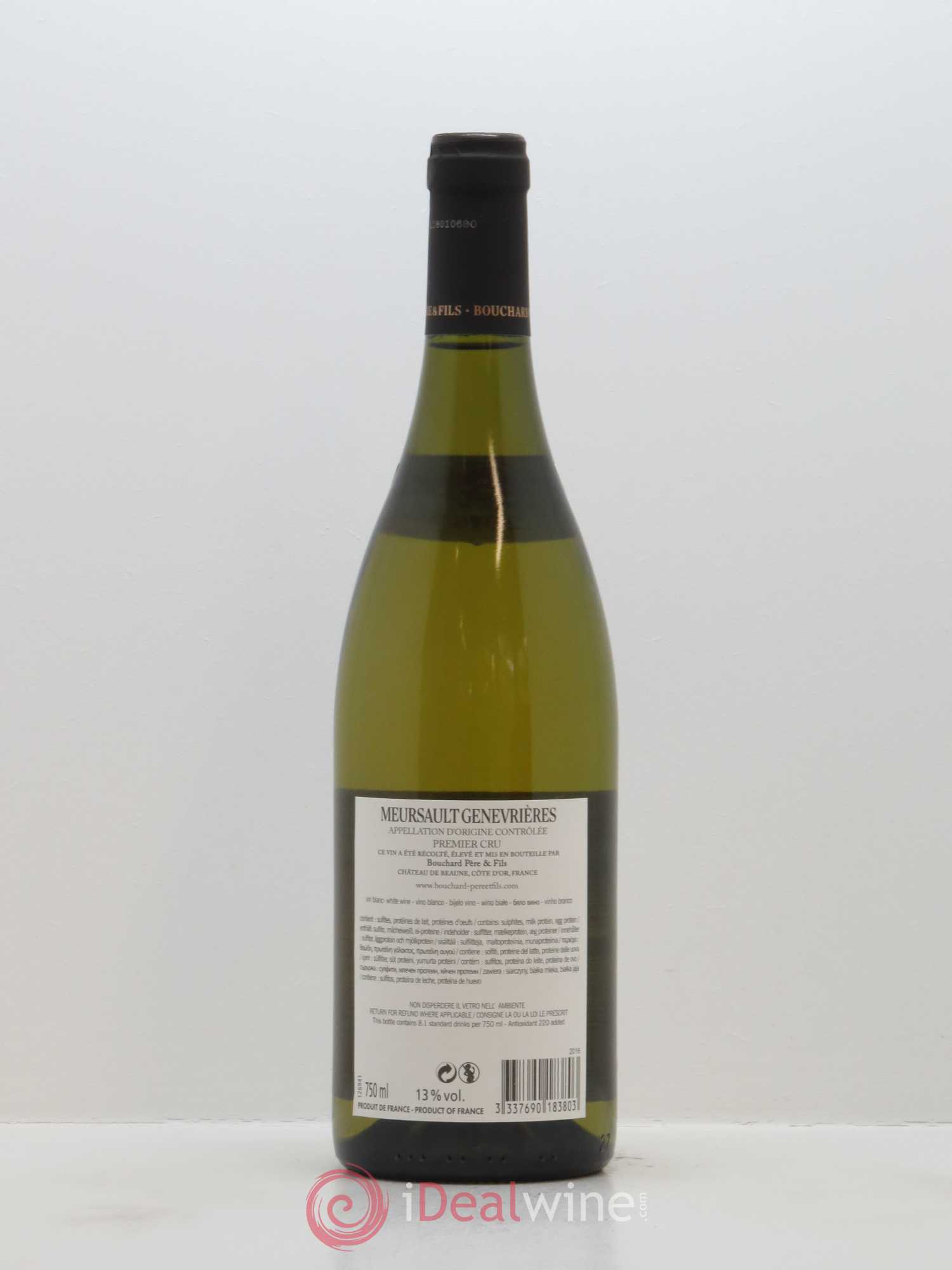 Meursault 1er Cru Genevrières Bouchard Père & Fils 2016 - Lot de 1 bouteille - 1