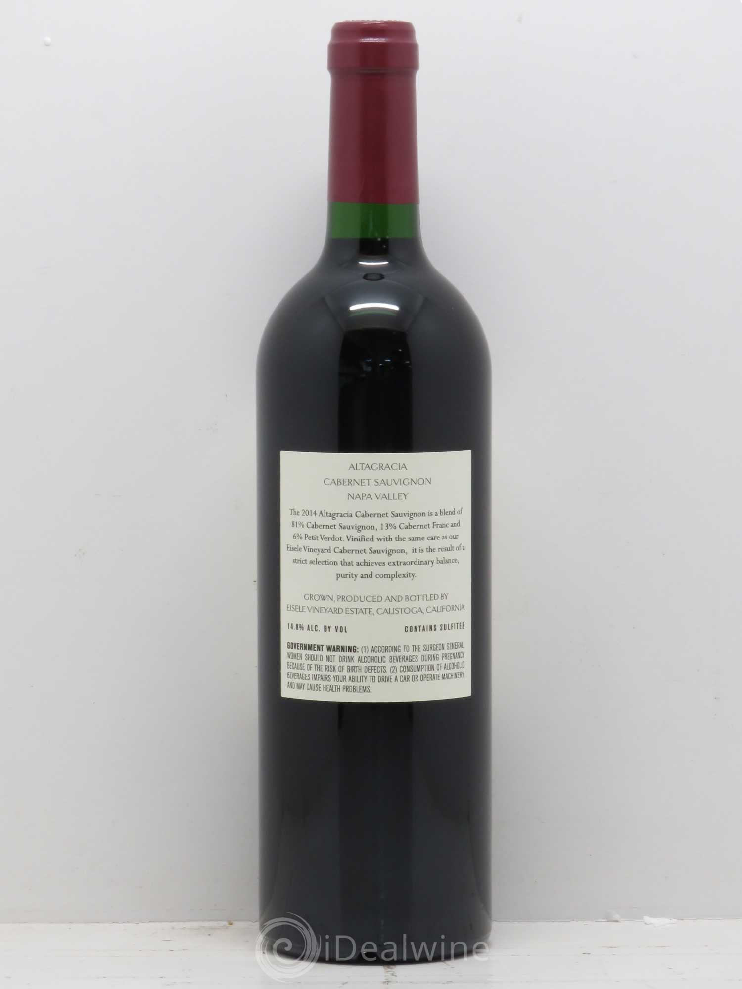 Eisele Vineyard Araujo Estate Wines Altagracia 2014 - Lot de 1 bouteille - 1