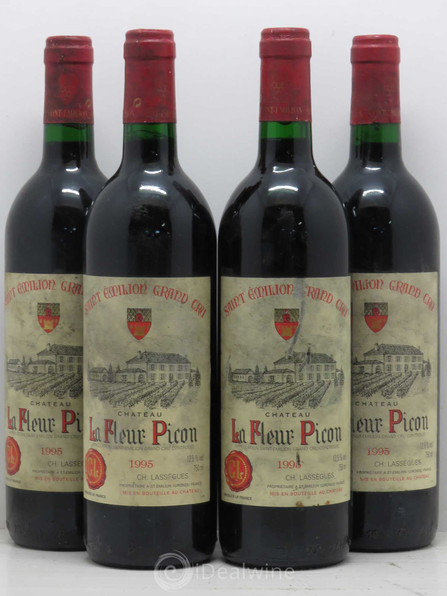 Saint-Émilion Château La Fleur Picon 1995 - Posten von 4 Flaschen - 0