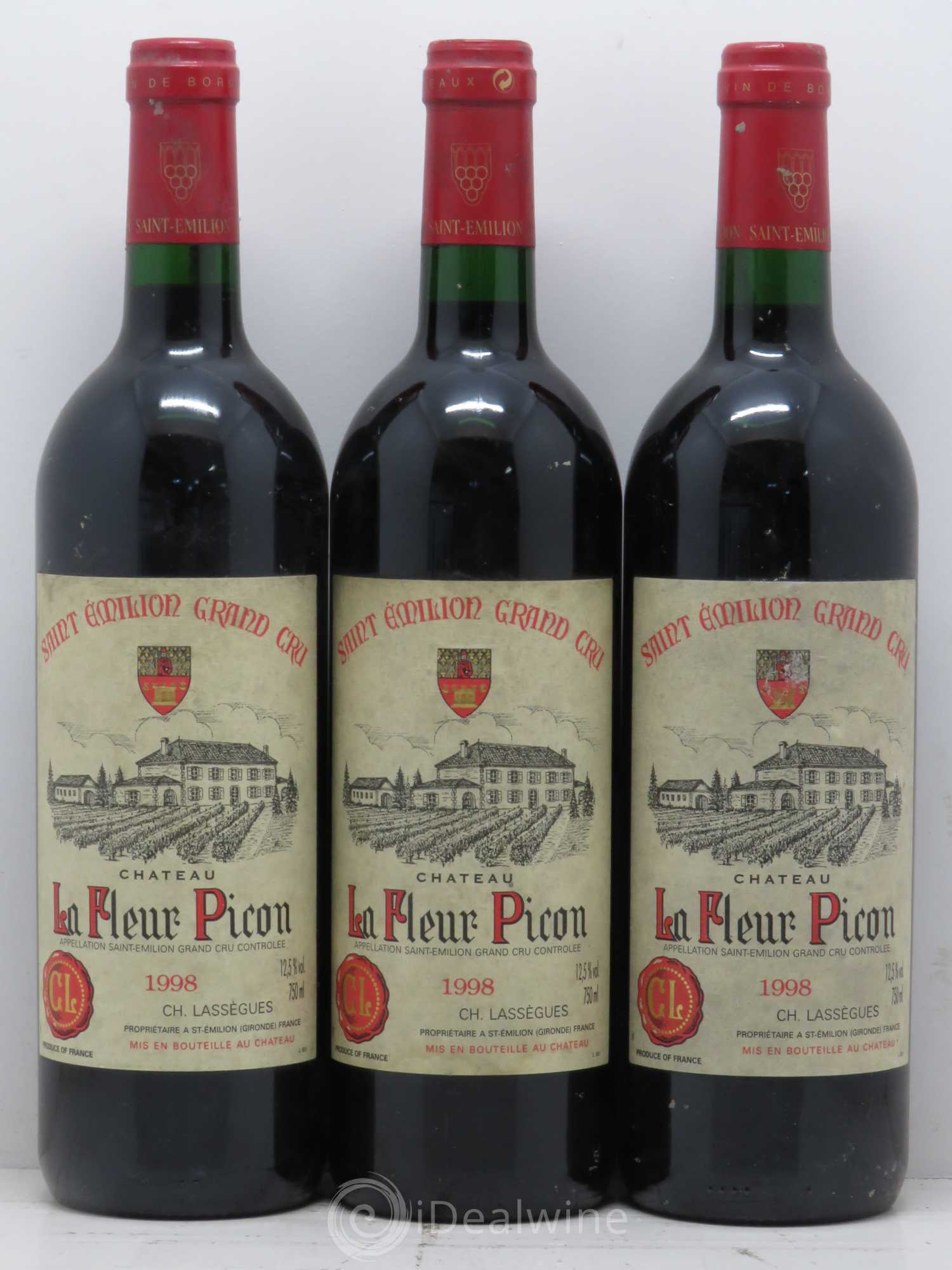 Saint-Émilion Château La Fleur Picon 1998 - Posten von 12 Flaschen - 3