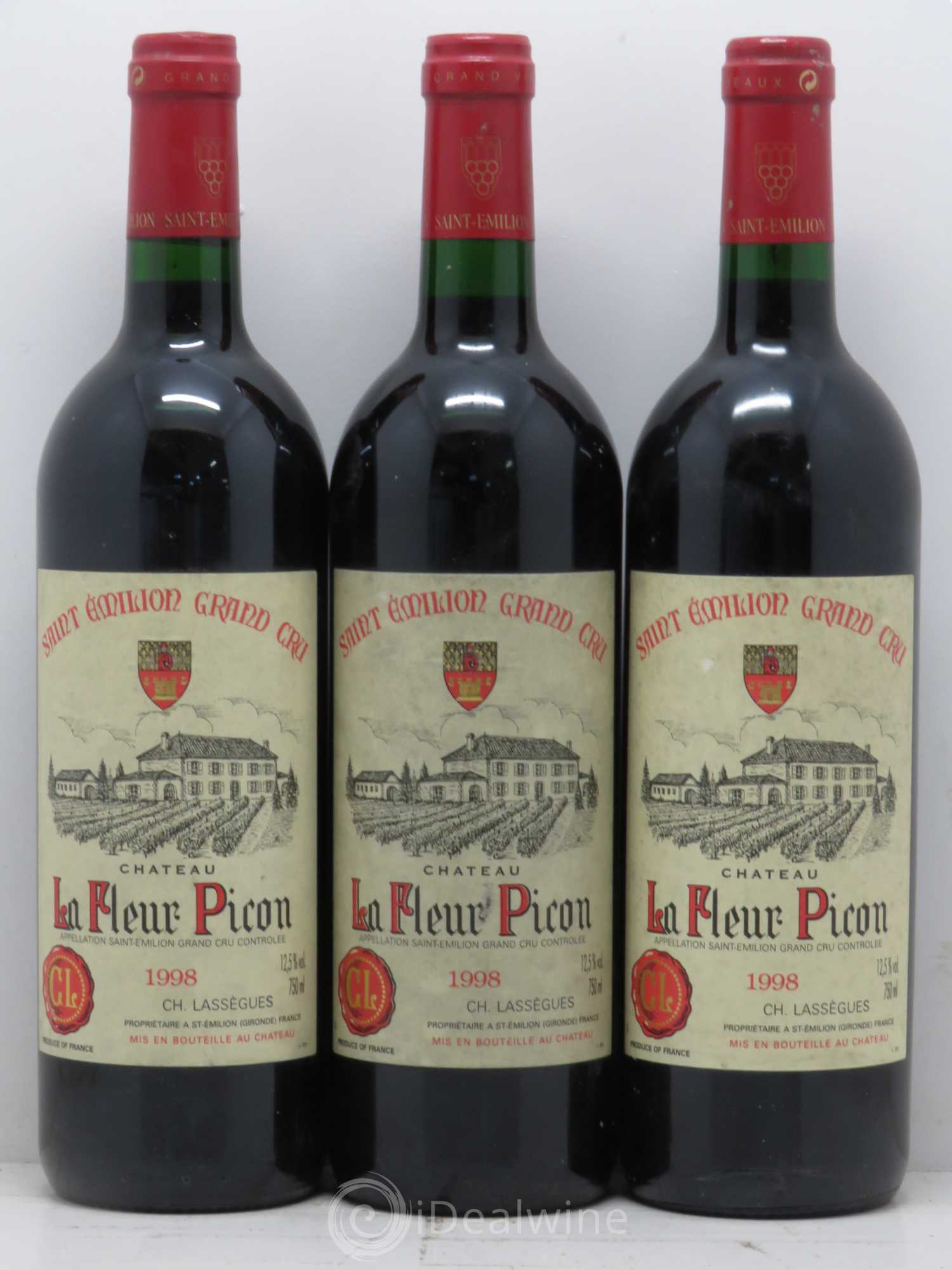 Saint-Émilion Château La Fleur Picon 1998 - Posten von 12 Flaschen - 4