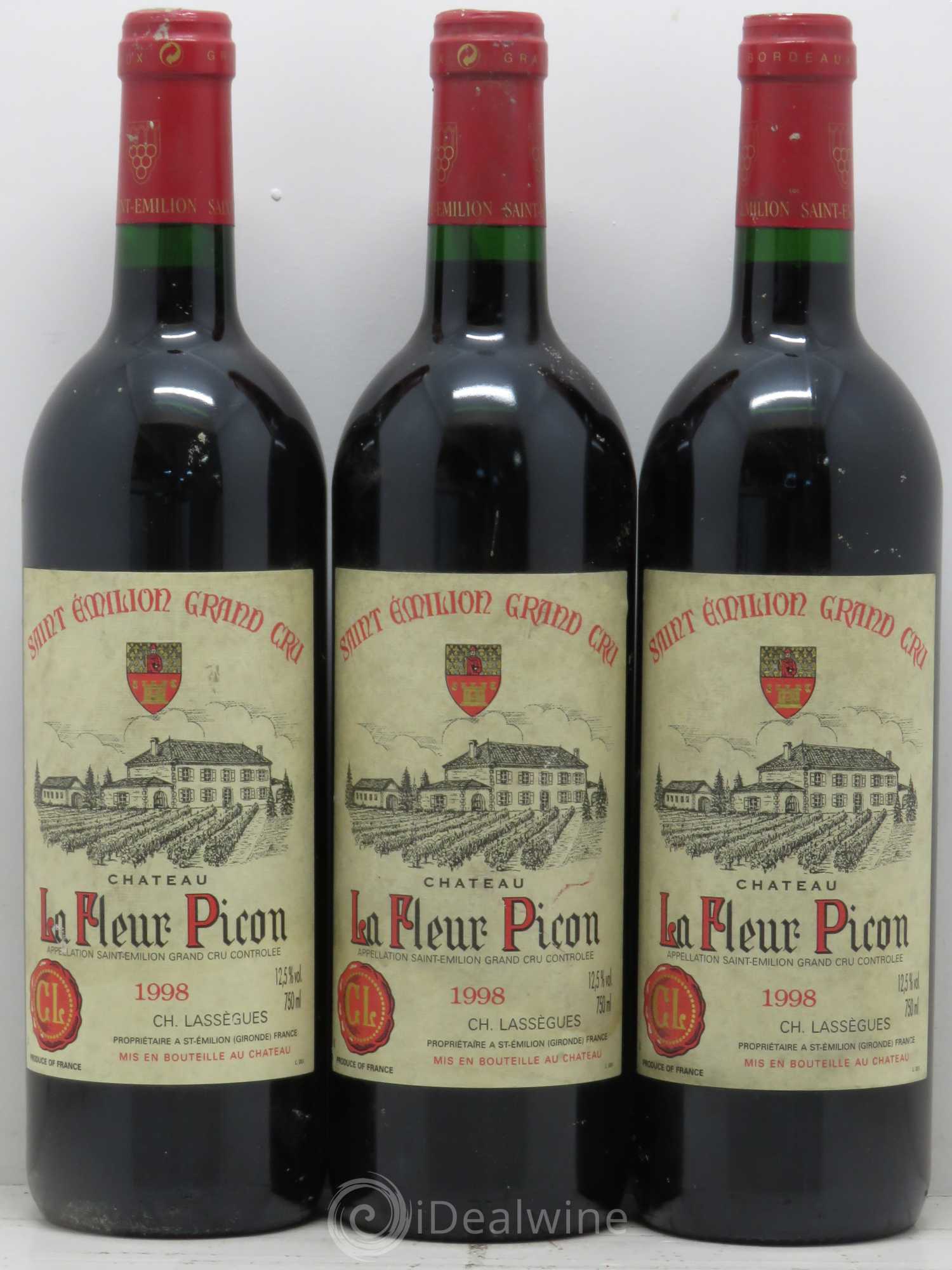 Saint-Émilion Château La Fleur Picon 1998 - Lot de 6 bouteilles - 1