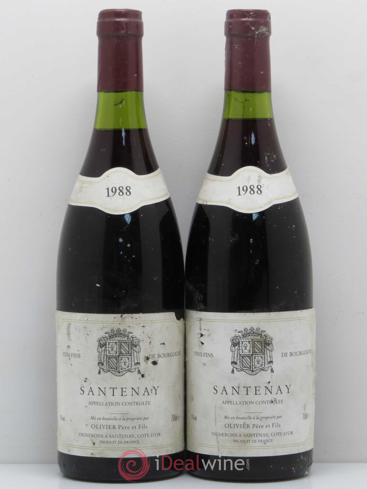 Santenay Olivier Père et Fils 1988 - Lot de 2 bouteilles - 0