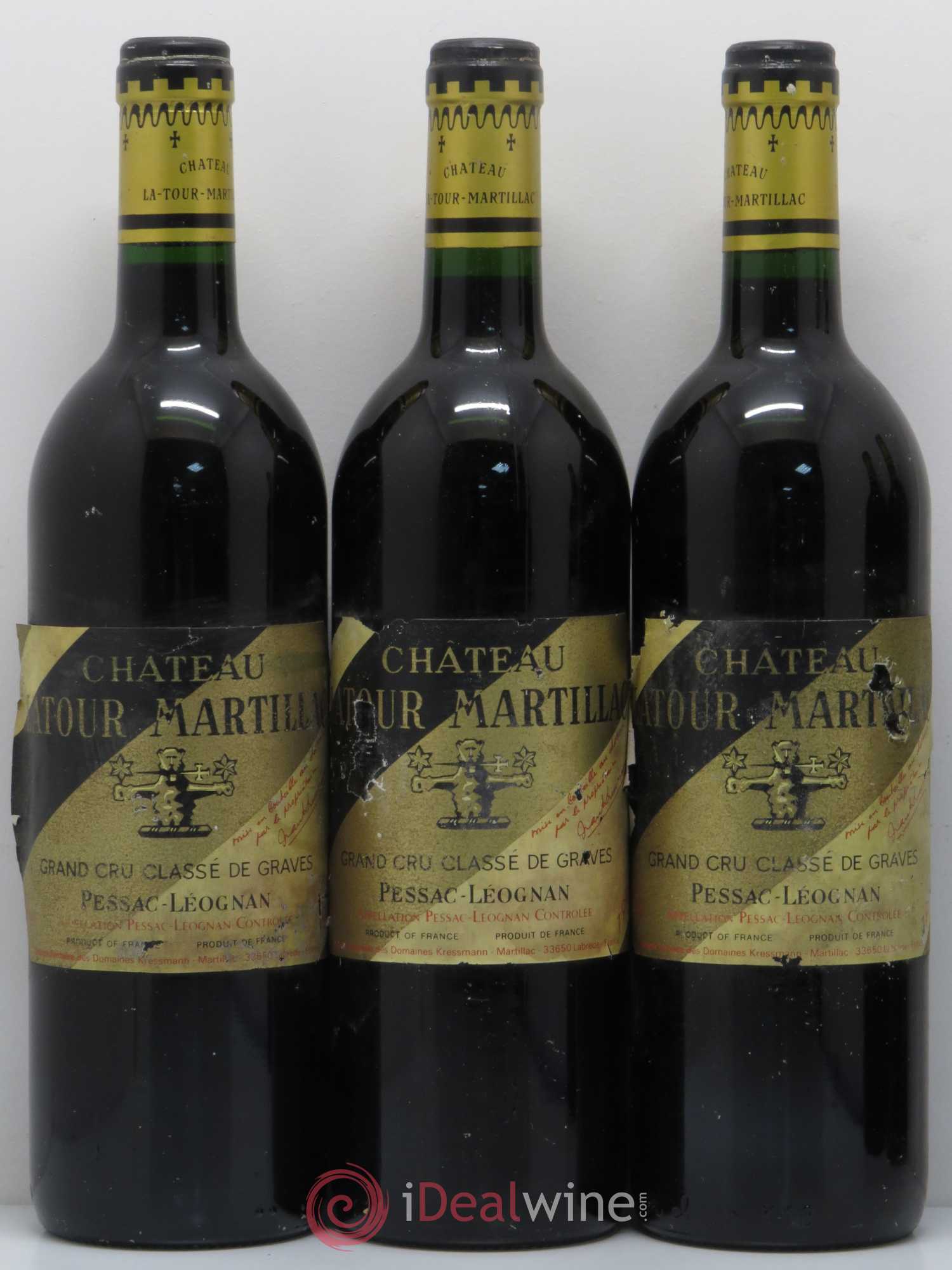 Château Latour-Martillac Cru Classé de Graves 1992 - Lot de 5 bouteilles - 1