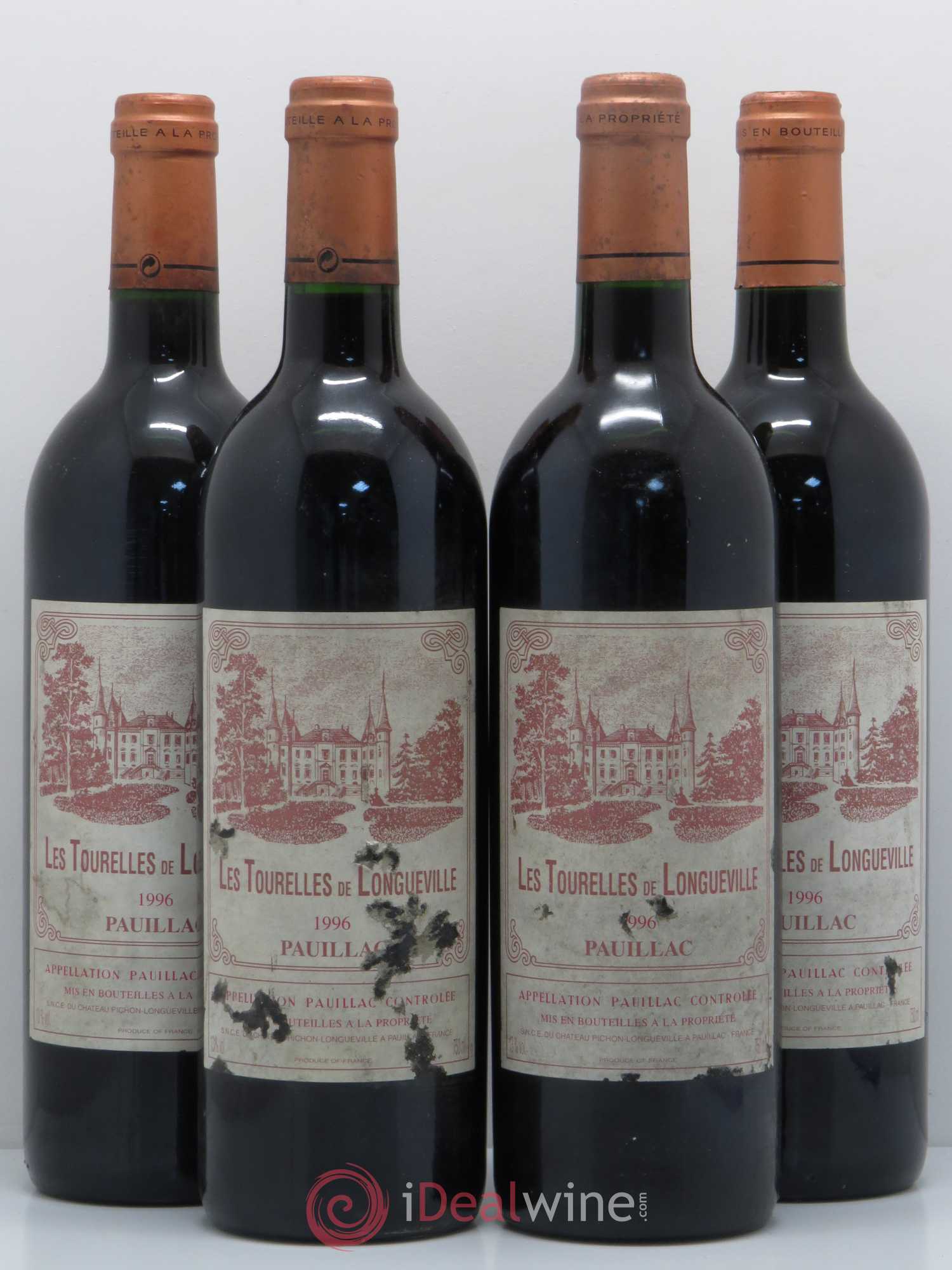 Les Tourelles de Longueville Second Vin 1996 - Lot de 4 bouteilles - 0