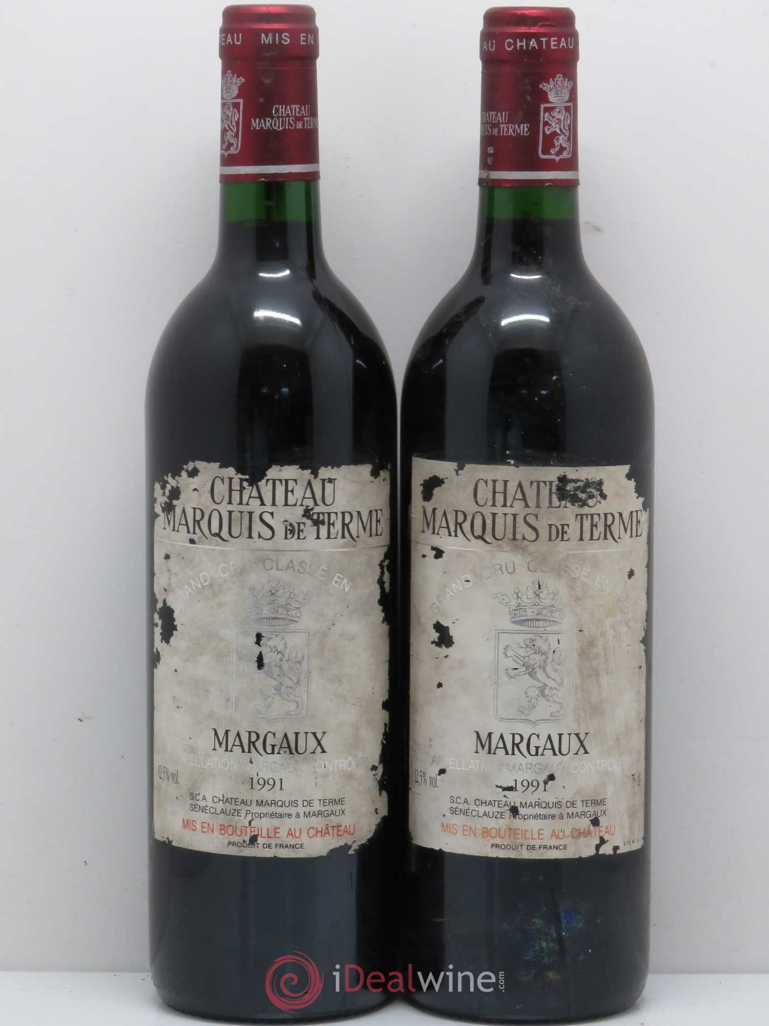 Château Marquis de Terme 4ème Grand Cru Classé 1991 - Lot de 5 bouteilles - 2