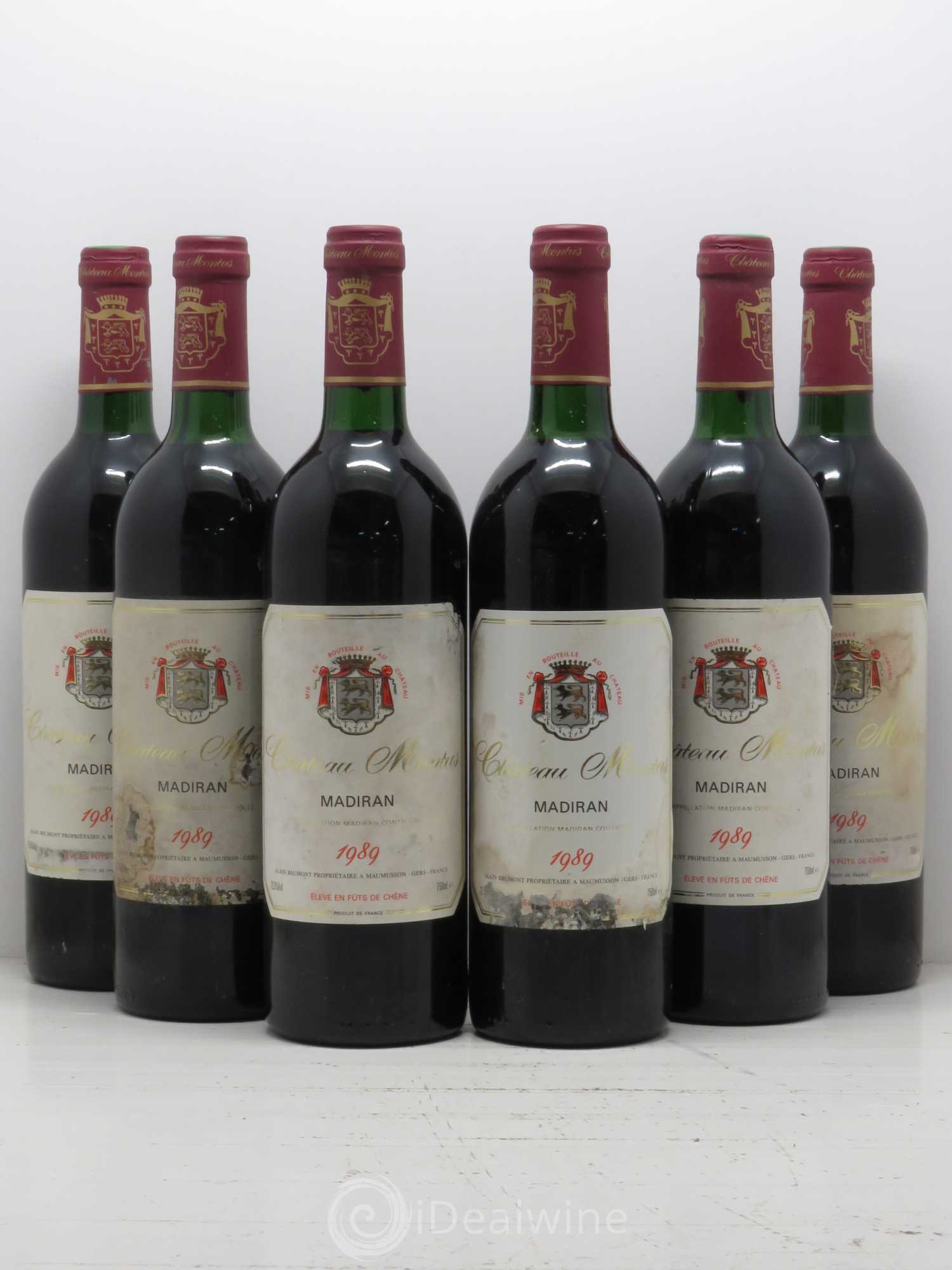 Madiran Château Montus Alain Brumont 1989 - Lot de 6 bouteilles - 0