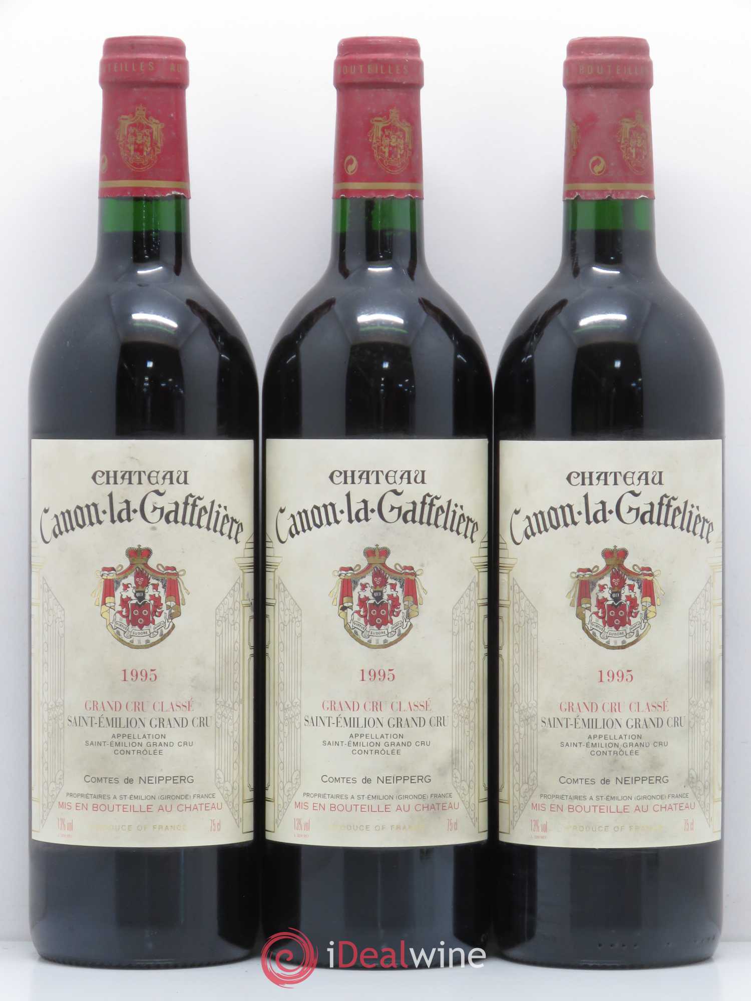 Château Canon la Gaffelière 1er Grand Cru Classé B 1995 - Lot de 3 bouteilles - 0