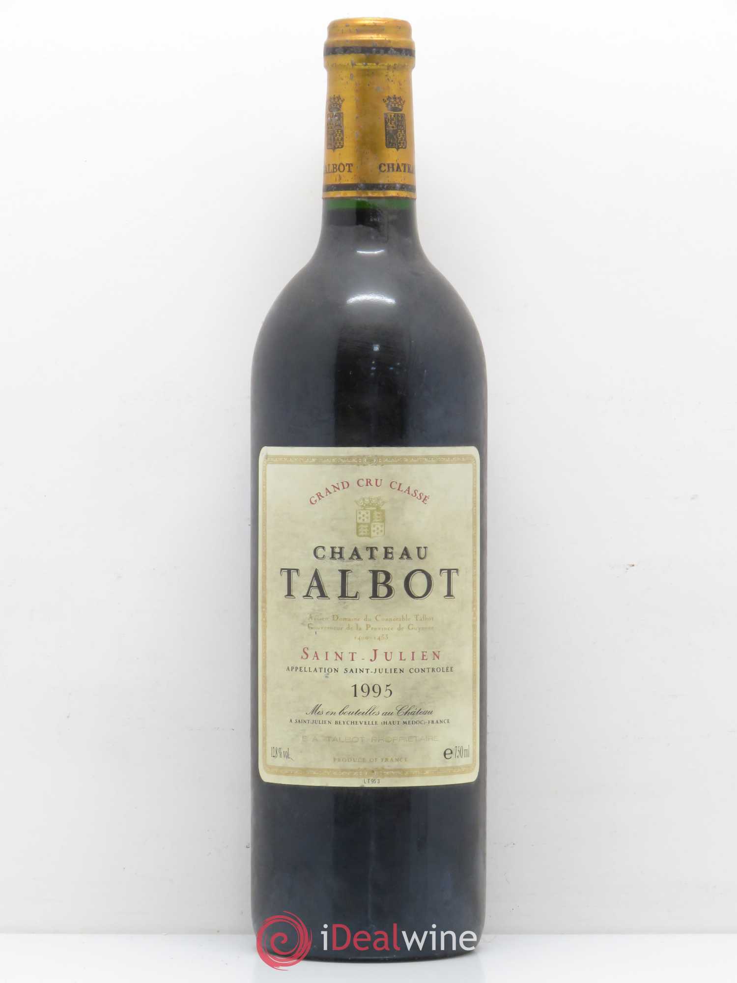 Château Talbot 4ème Grand Cru Classé 1995 - Lot de 1 bouteille - 0