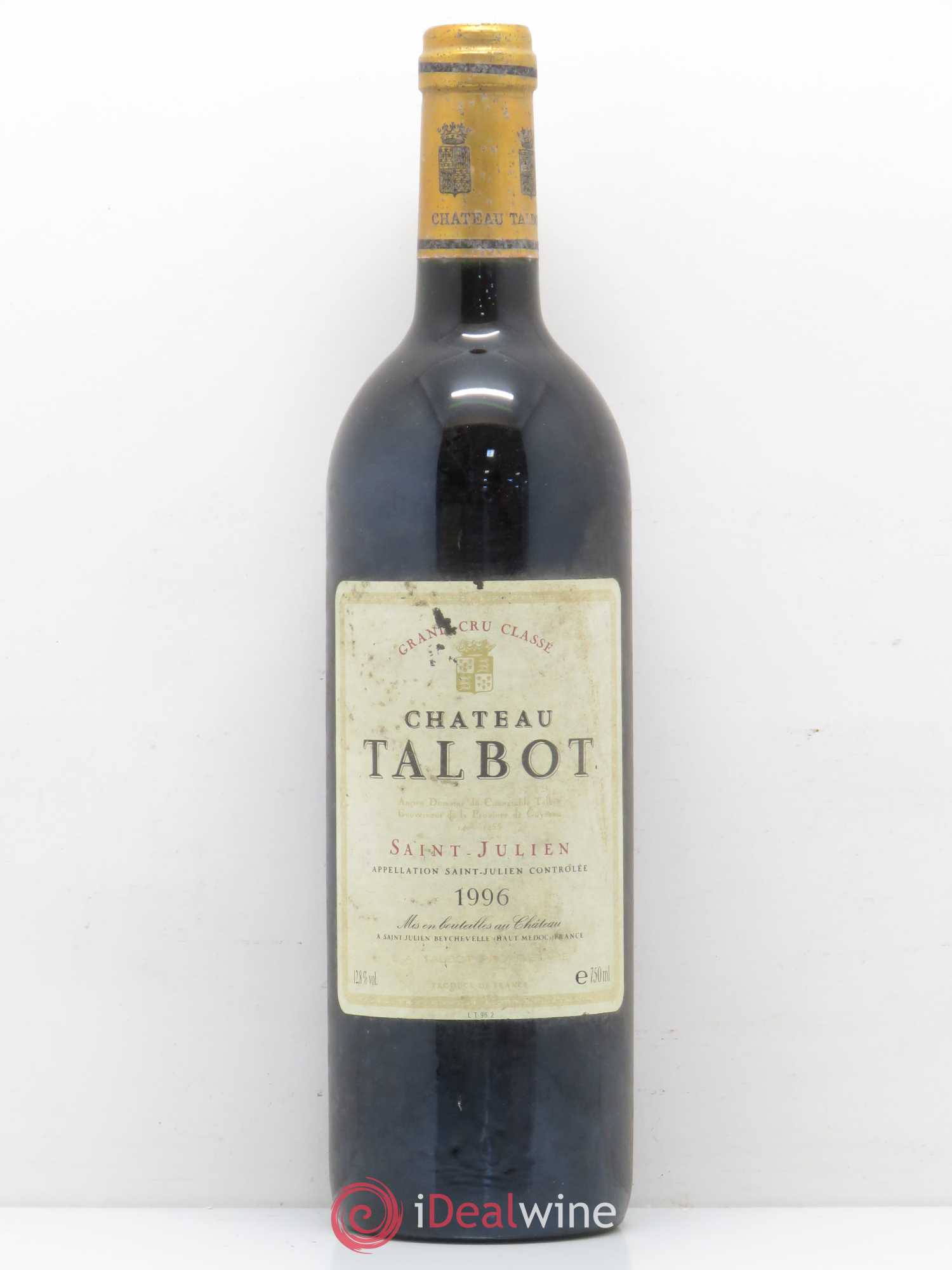 Château Talbot 4ème Grand Cru Classé 1996 - Lot de 1 bouteille - 0