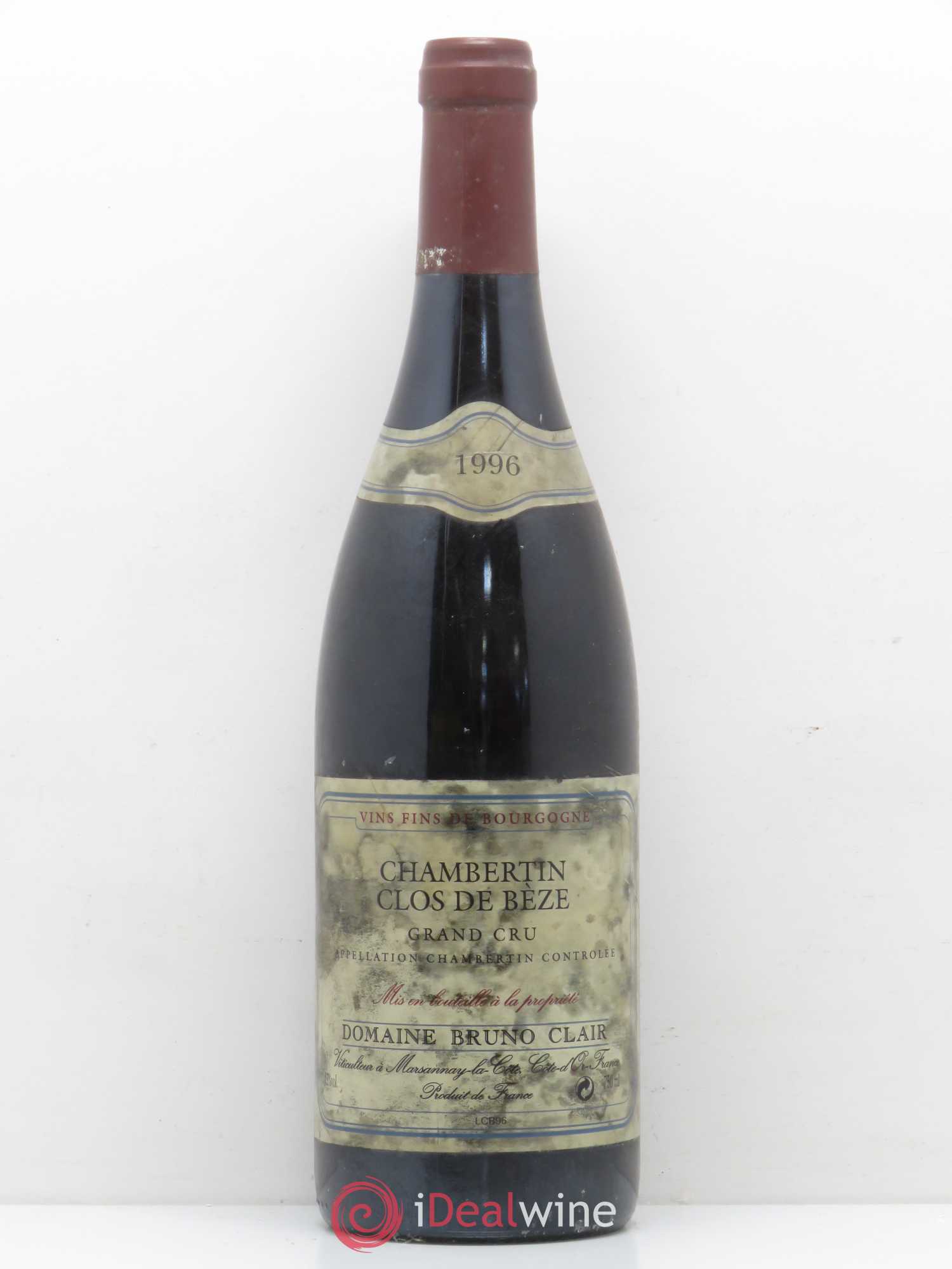 Chambertin Clos de Bèze Grand Cru Bruno Clair (Domaine) 1996 - Lot de 1 bouteille - 0