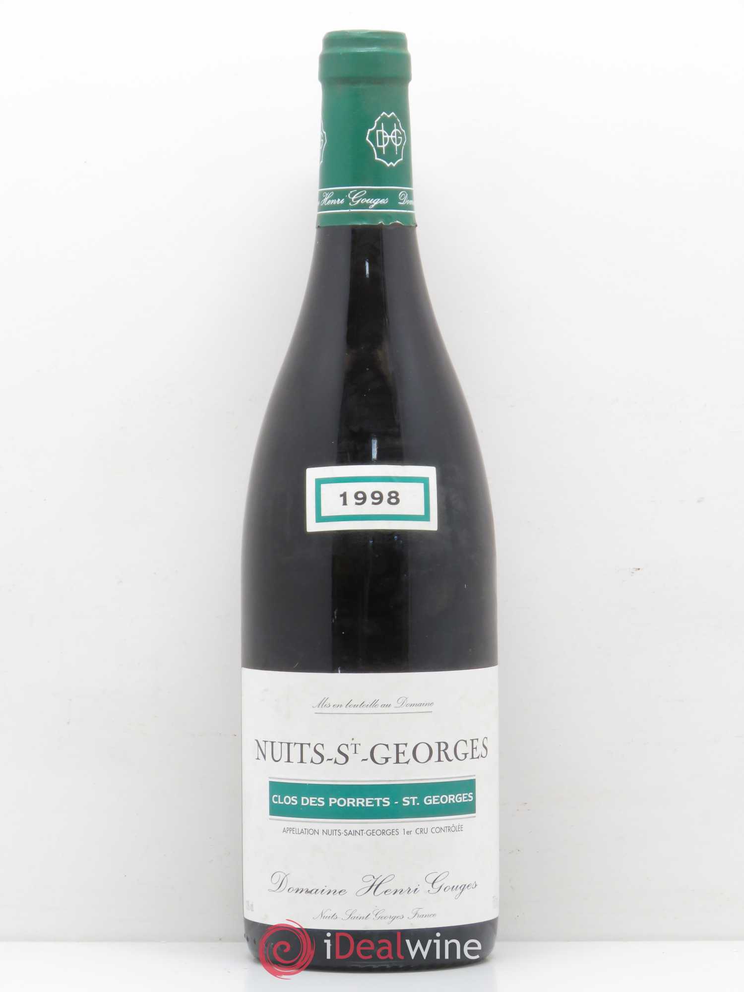 Nuits-Saint-Georges 1er Cru Clos des Porrets St Georges Henri Gouges 1998 - Lot de 1 bouteille - 0