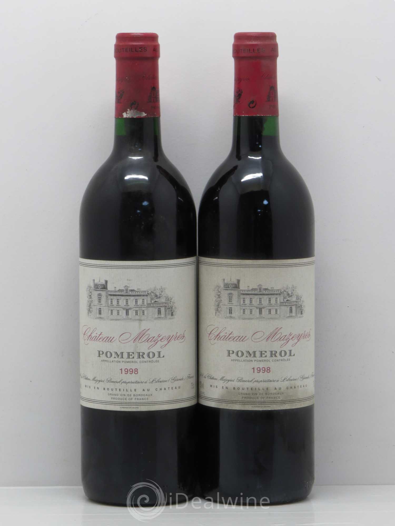 Château Mazeyres 1998 - Lot de 2 bouteilles - 0