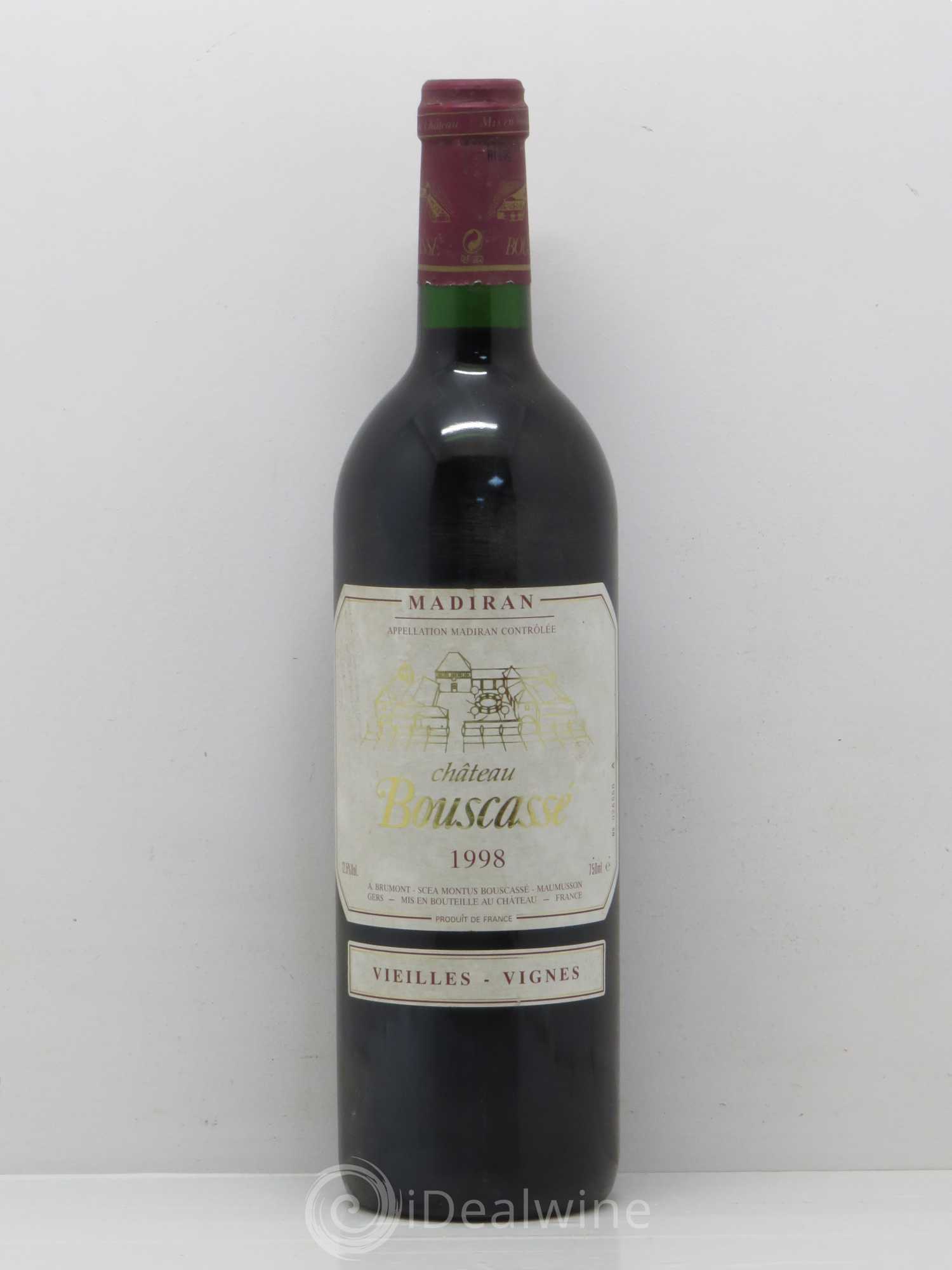 Madiran Vieilles Vignes Château Bouscassé - Alain Brumont 1998 - Lot de 1 bouteille - 0