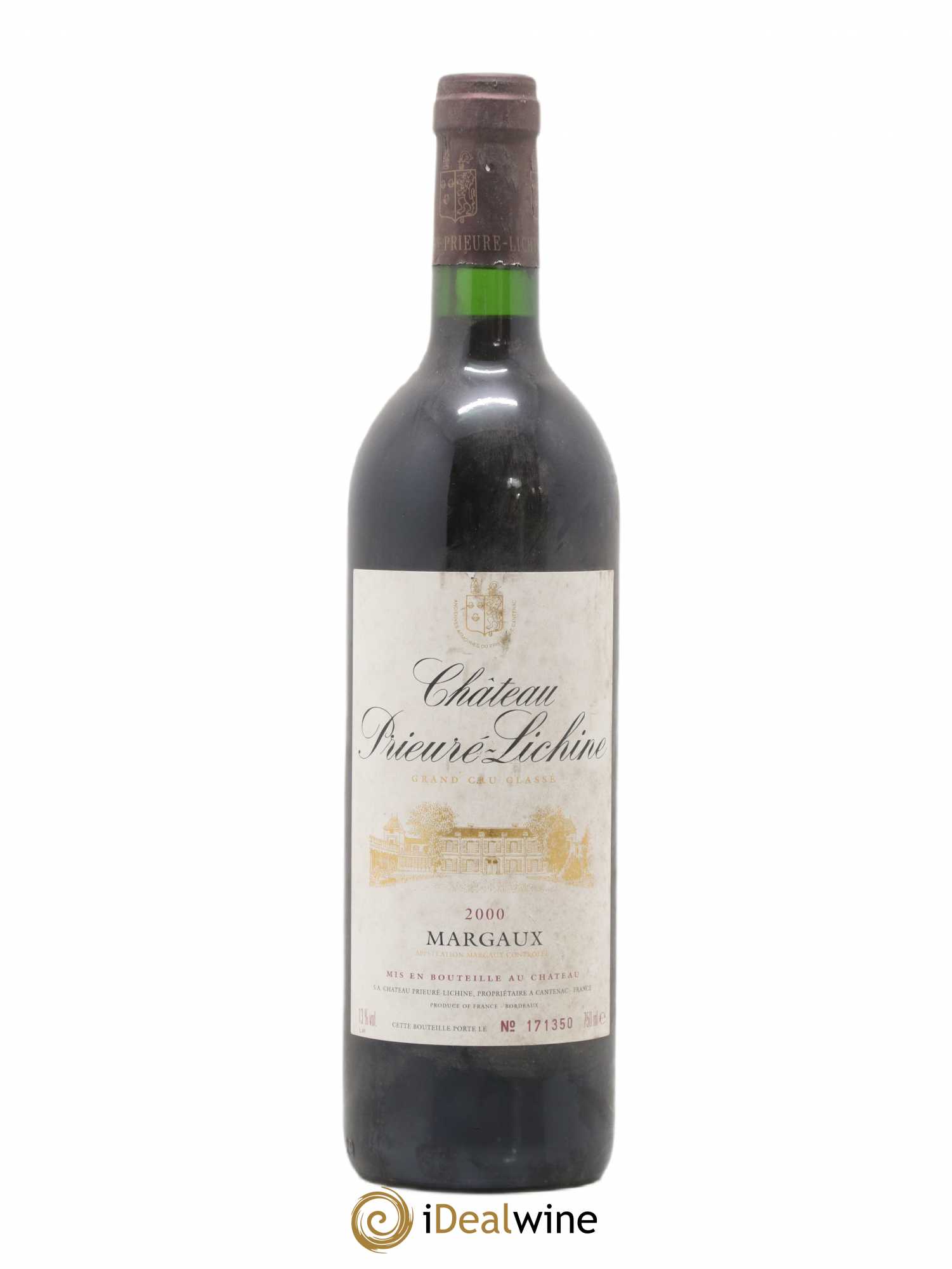 Château Prieuré Lichine 4ème Grand Cru Classé 2000 - Lot de 1 bouteille - 0