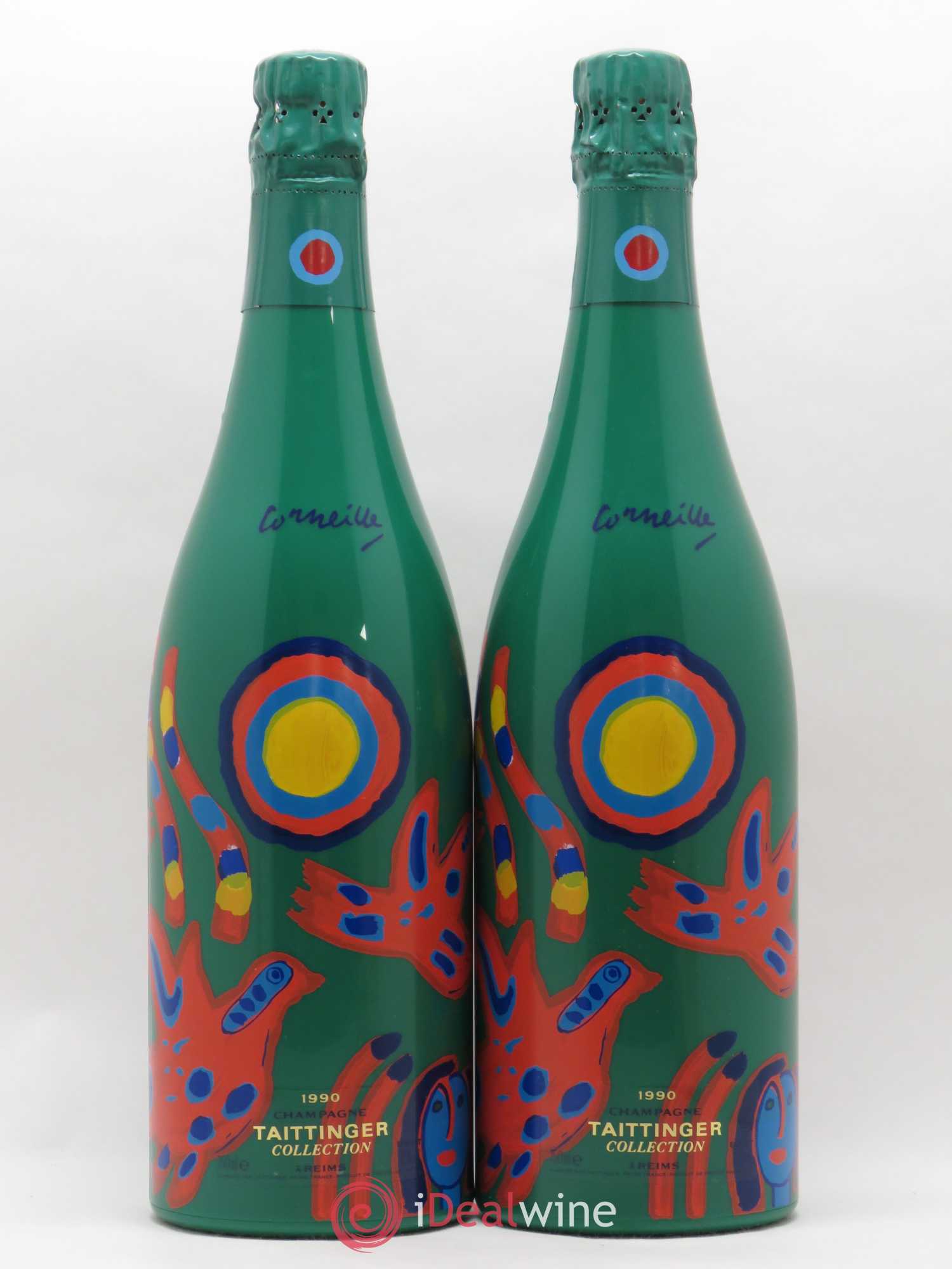 1990 -Collection Cornelis van Beverloo (Corneille) Taittinger 1990 - Lot de 2 bouteilles - 0