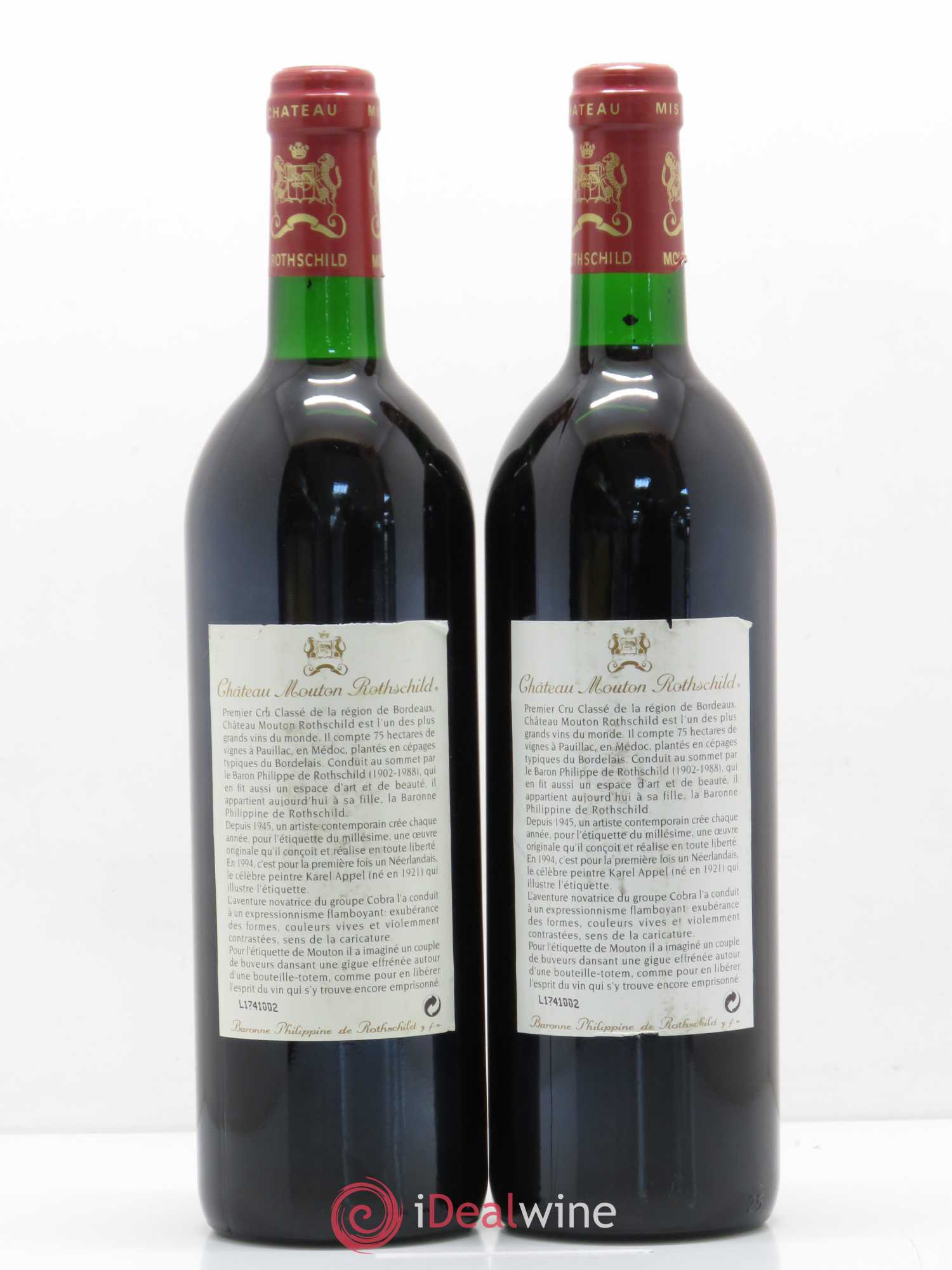 Château Mouton Rothschild 1er Grand Cru Classé 1994 - Lot de 2 bouteilles - 1