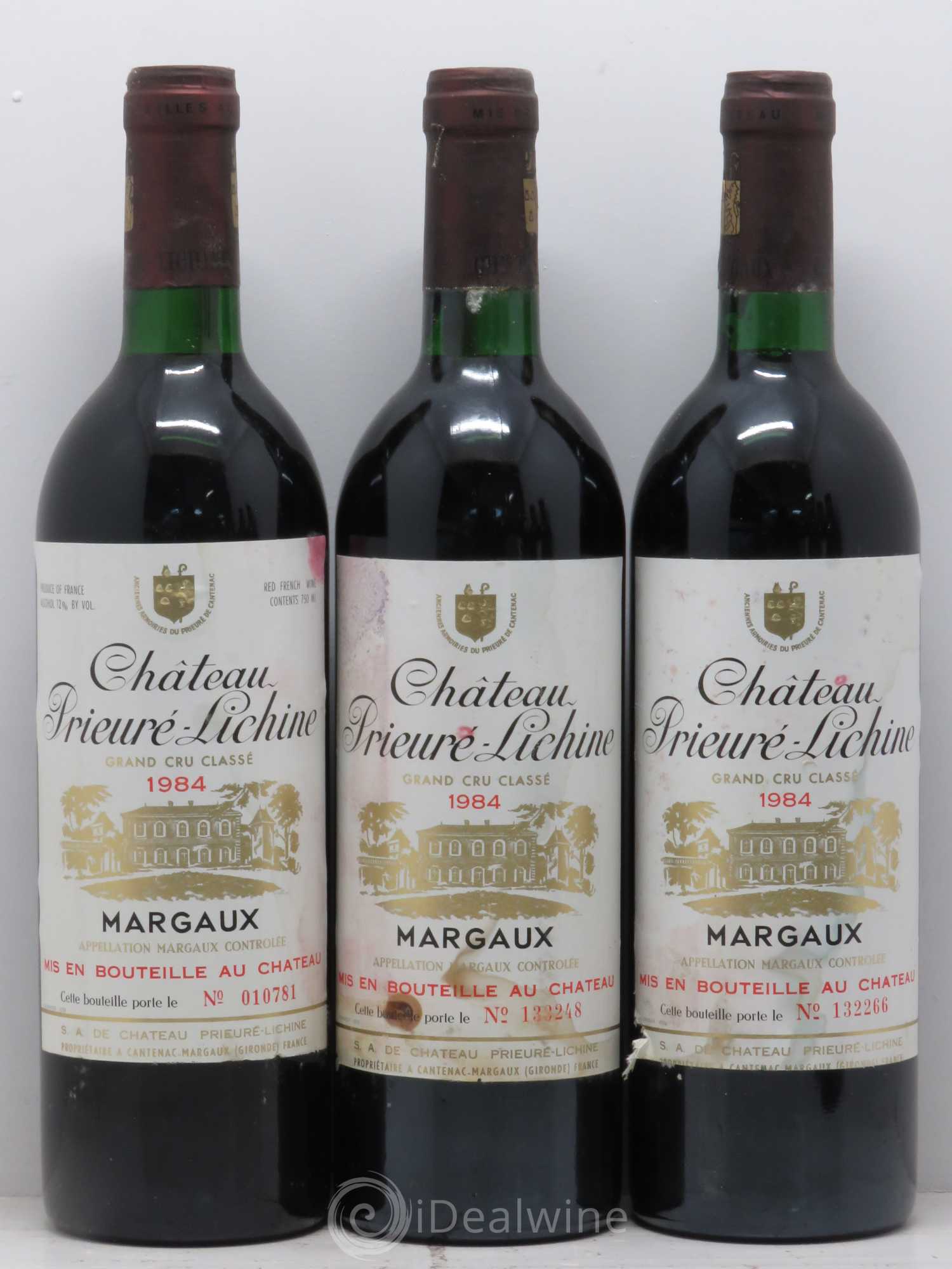 Château Prieuré Lichine 4ème Grand Cru Classé 1984 - Lot de 6 bouteilles - 1