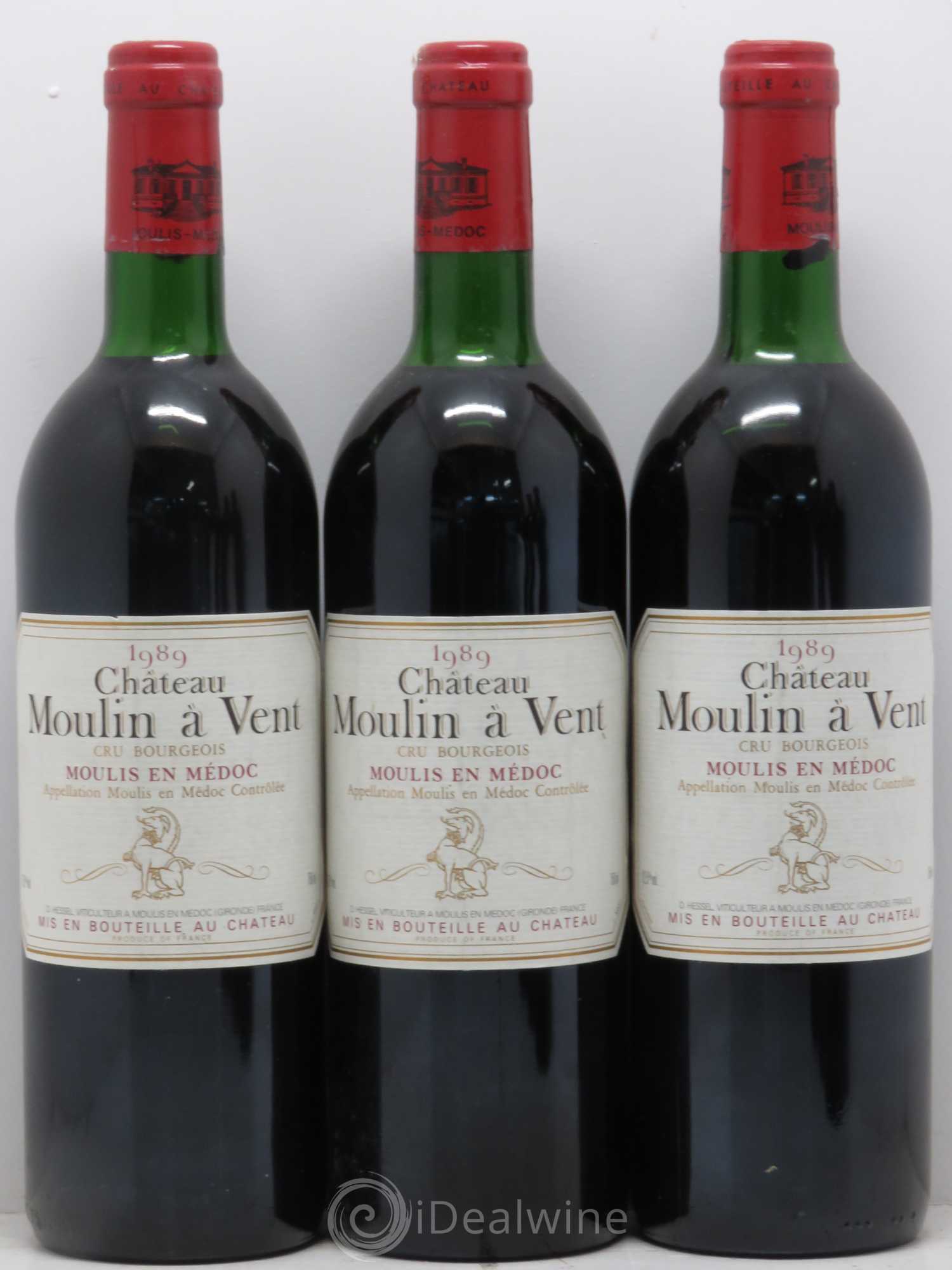 Château Moulin à Vent Cru Bourgeois  (sans prix de réserve) 1989 - Lot de 6 bouteilles - 1