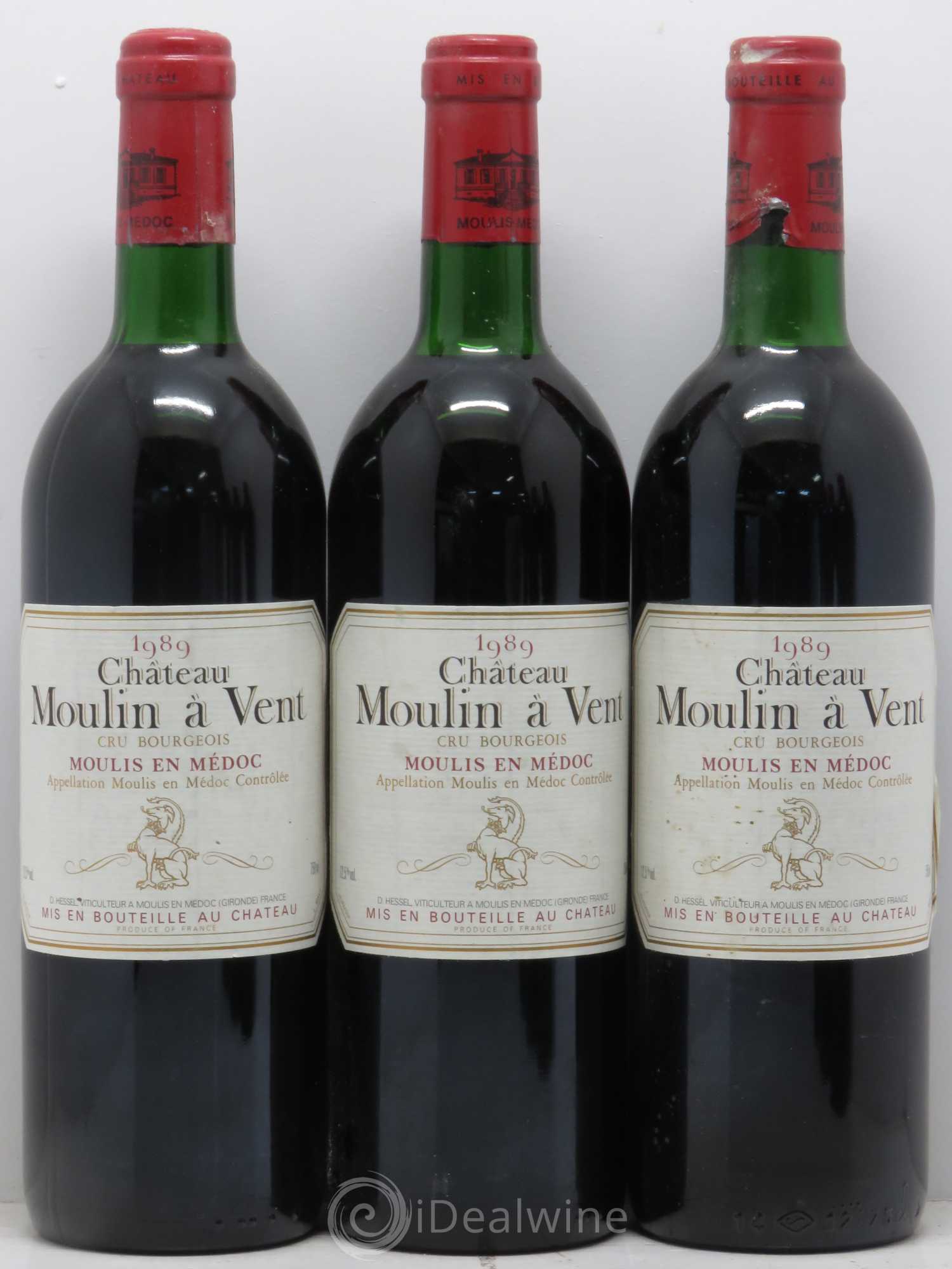 Château Moulin à Vent Cru Bourgeois  (sans prix de réserve) 1989 - Lot de 6 bouteilles - 2