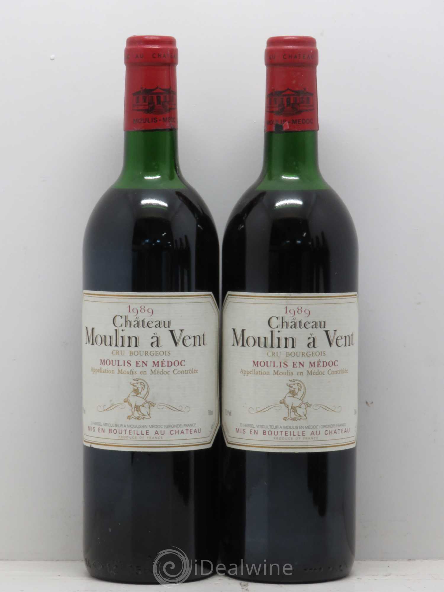 Château Moulin à Vent Cru Bourgeois 1989 - Lot de 5 bouteilles - 2