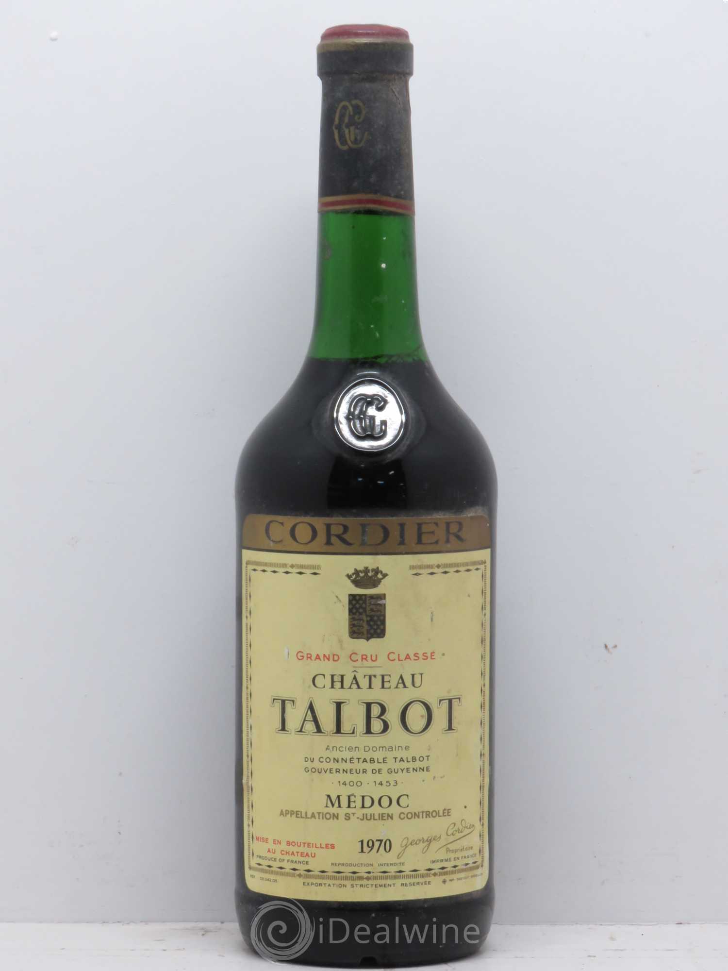 Château Talbot 4ème Grand Cru Classé 1970 - Lot de 1 bouteille - 0