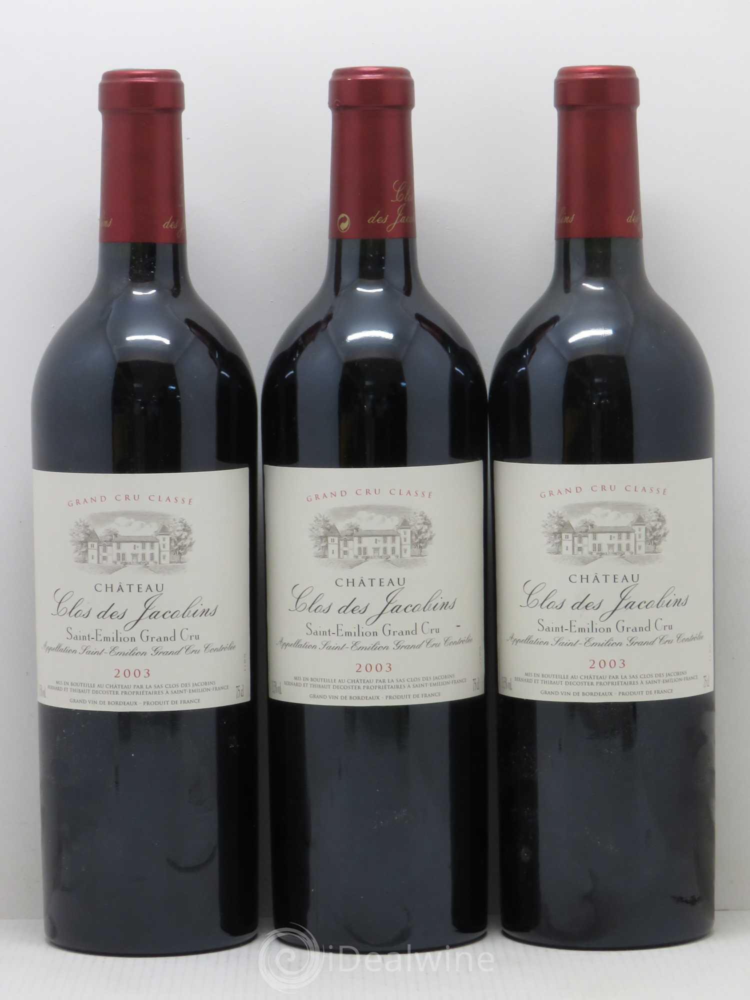 Château Clos des Jacobins Grand Cru Classé 2003 - Lot de 6 bouteilles - 2