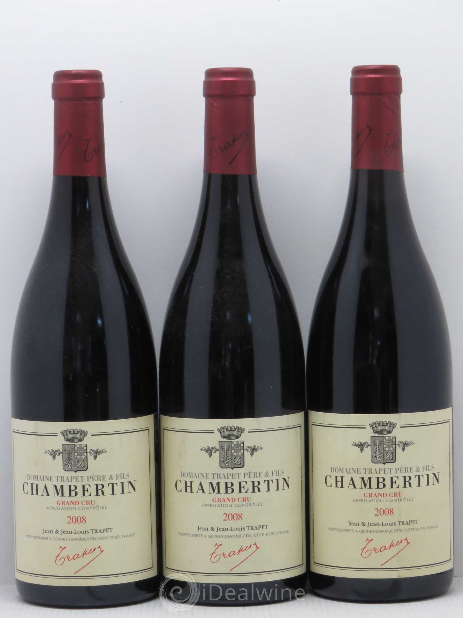 Chambertin Grand Cru Domaine Trapet 2008 - Lot de 3 bouteilles - 0
