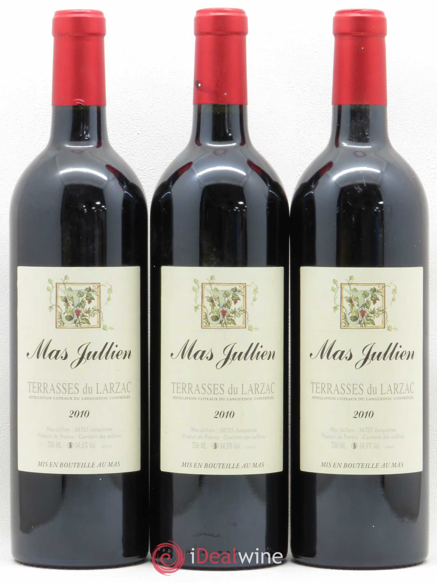 Terrasses du Larzac Mas Jullien Olivier Jullien 2010 - Lot de 3 bouteilles - 0