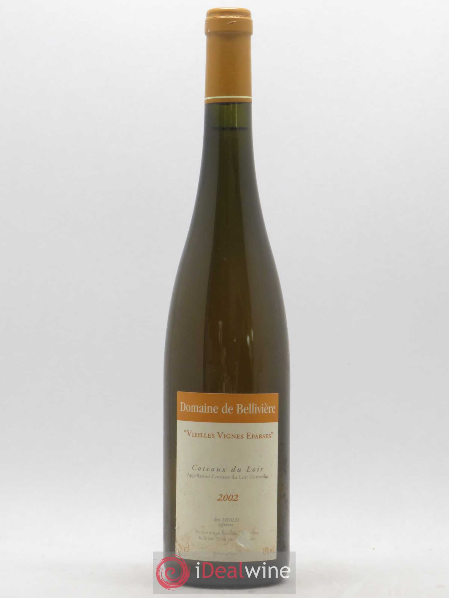 Coteaux du Loir Vieilles Vignes Eparses Domaine de Bellivière 2002 - Lot de 1 bouteille - 0