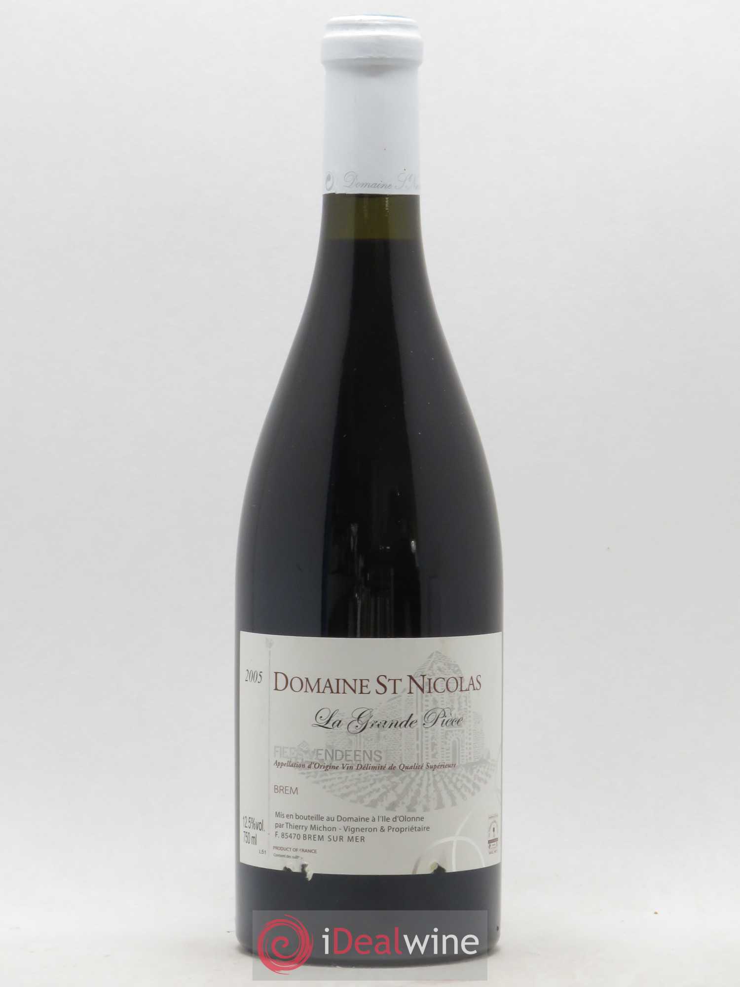 Fiefs Vendéens La Grande Pièce Thierry Michon Domaine St Nicolas 2005 - Posten von 1 Flasche - 0