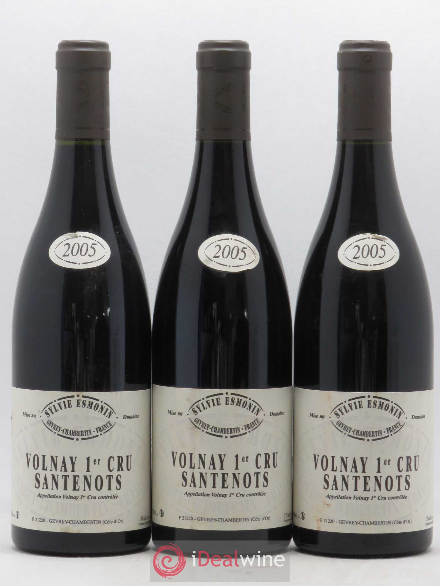 Volnay 1er Cru Santenots Sylvie Esmonin 2005 - Lot de 3 bouteilles - 0