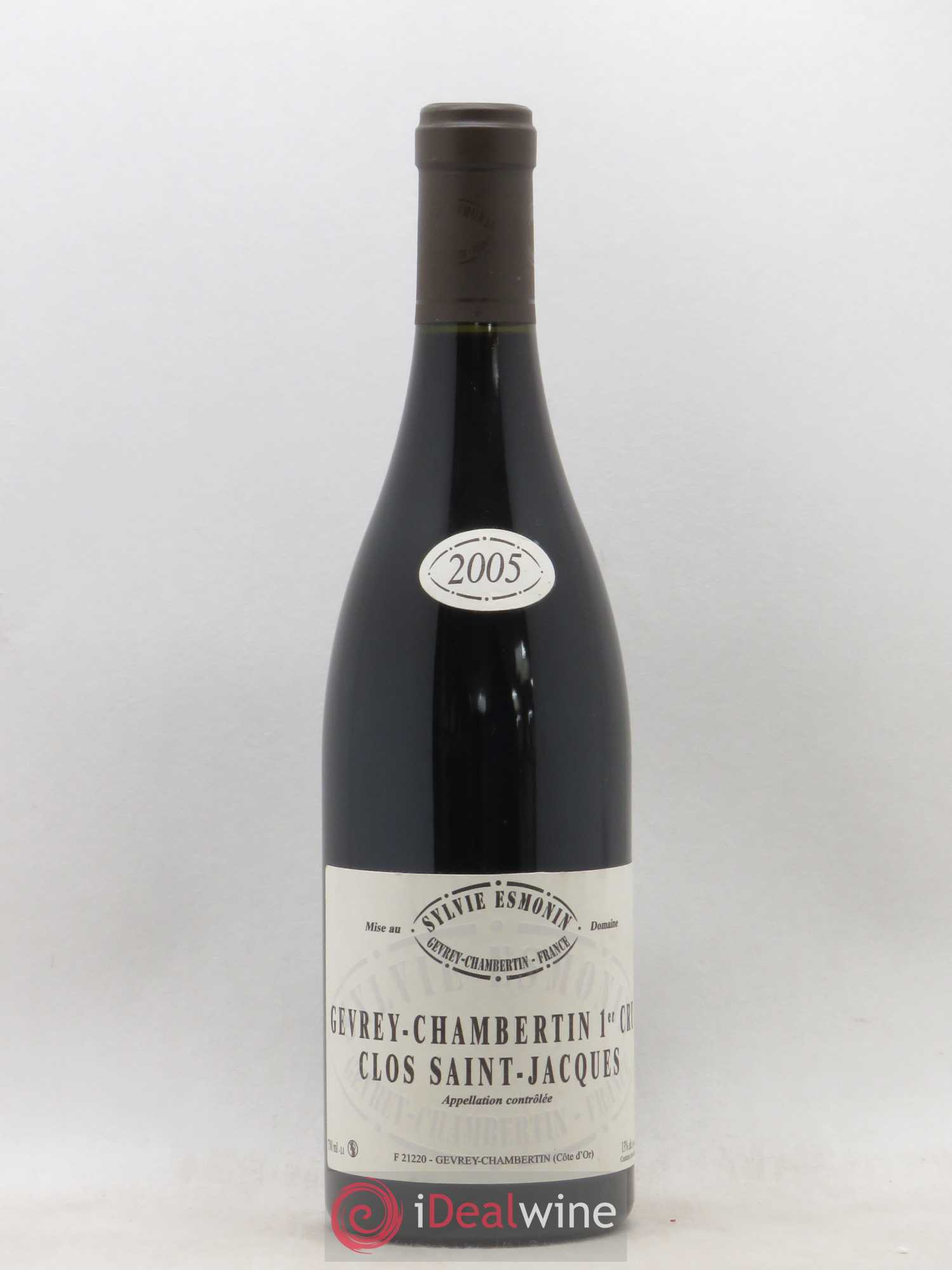Gevrey-Chambertin 1er Cru Clos Saint Jacques Sylvie Esmonin 2005 - Lot de 1 bouteille - 0