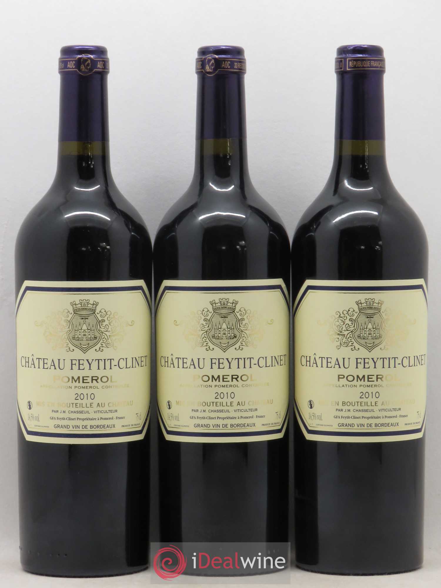 Château Feytit-Clinet 2010 - Lot de 3 bouteilles - 0