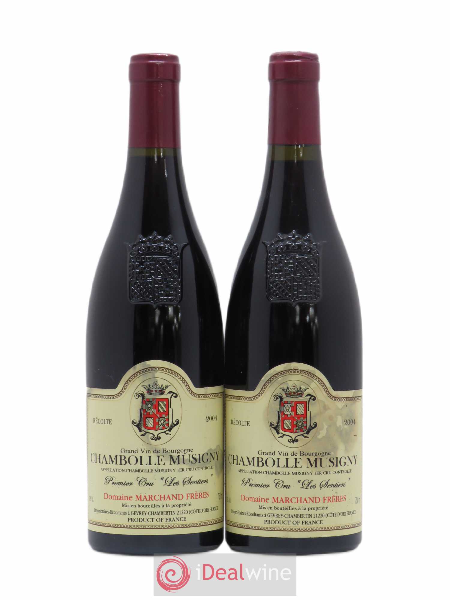 Chambolle-Musigny 1er Cru Les Sentiers Domaine Marchand Frères 2004 - Posten von 2 Flaschen - 0