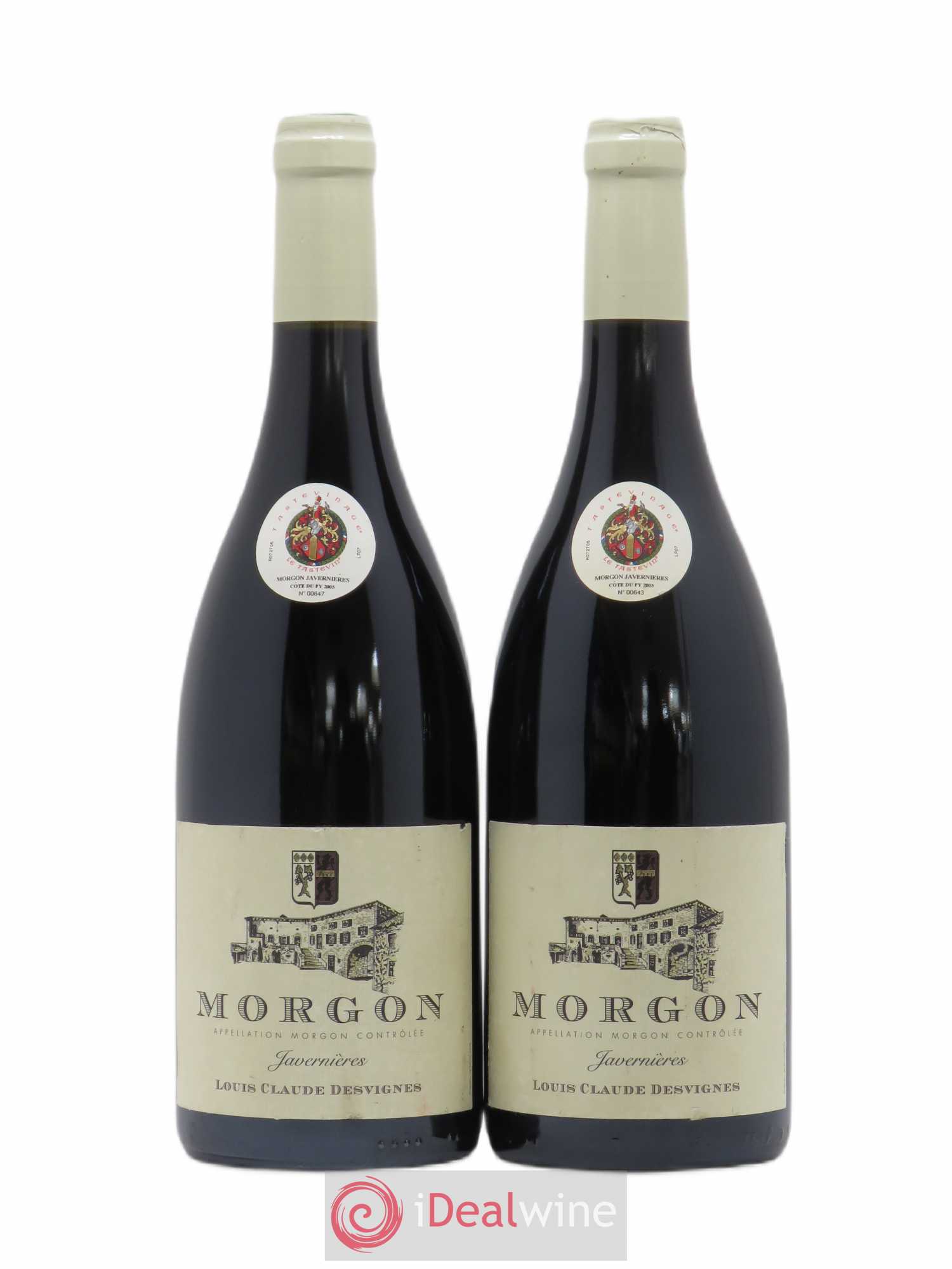Morgon Côte de Py Javernières Louis-Claude Desvignes 2005 - Lot de 2 bouteilles - 0