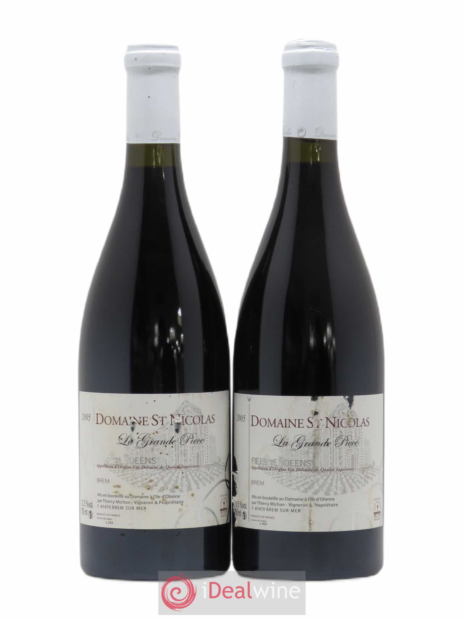 Fiefs Vendéens La Grande Pièce Domaine St Nicolas - Thierry Michon 2005 - Posten von 2 Flaschen - 0