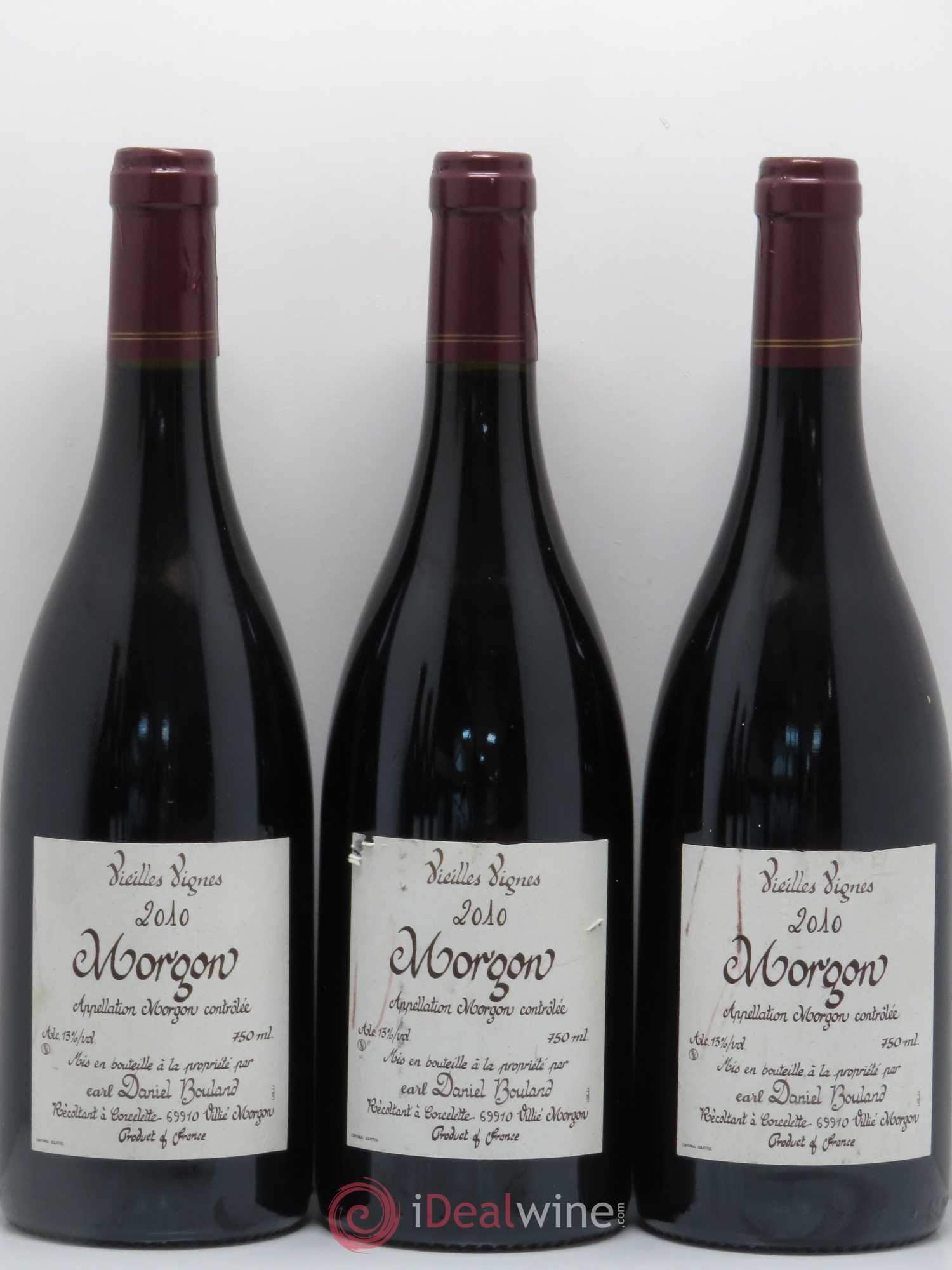 Morgon Vieilles Vignes Daniel Bouland (Domaine) 2010 - Lot de 6 bouteilles - 1