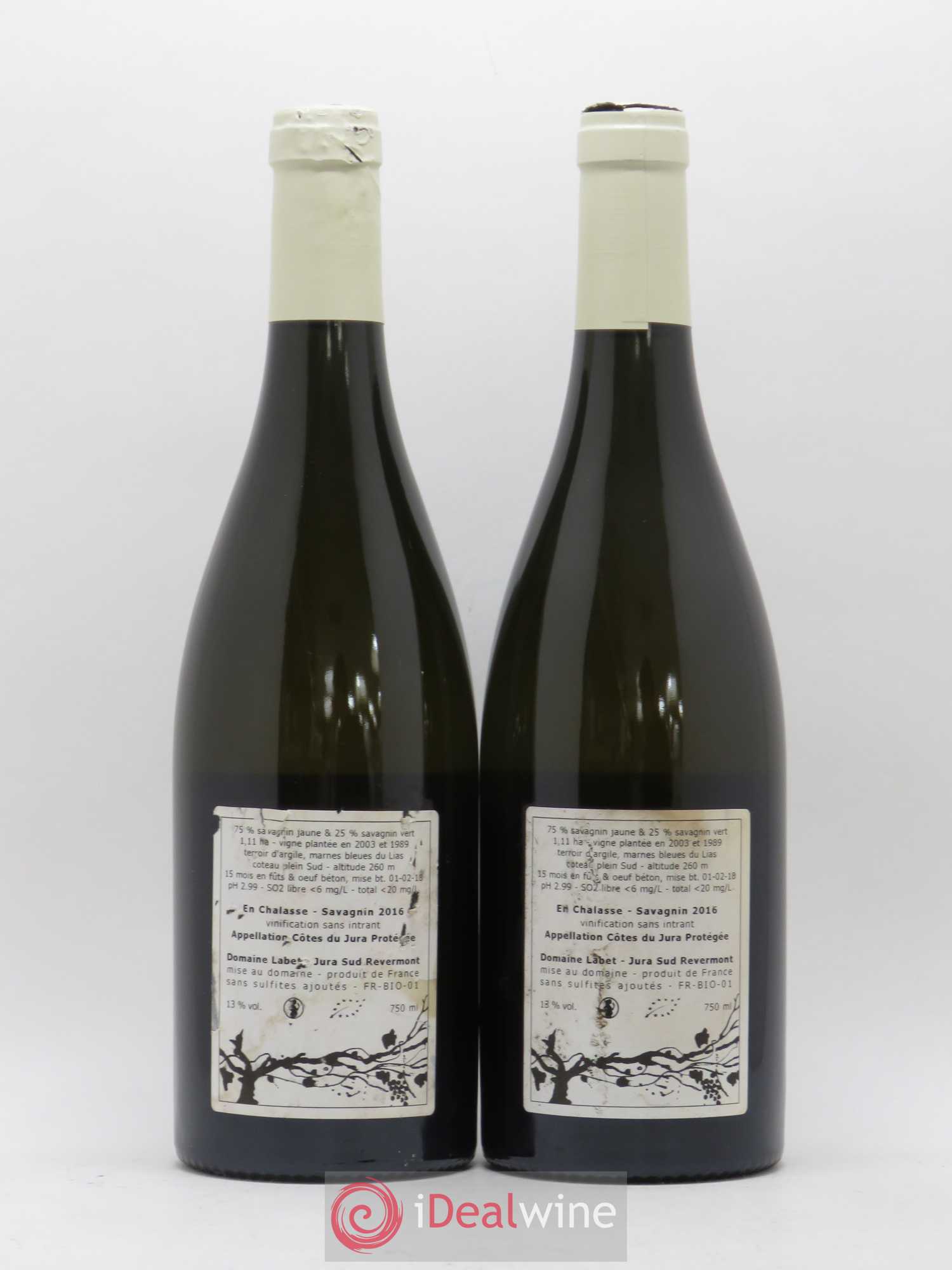 Côtes du Jura Fleur de Savagnin En Chalasse Romain - Julien - Charline Labet 2016 - Lot de 2 bouteilles - 1