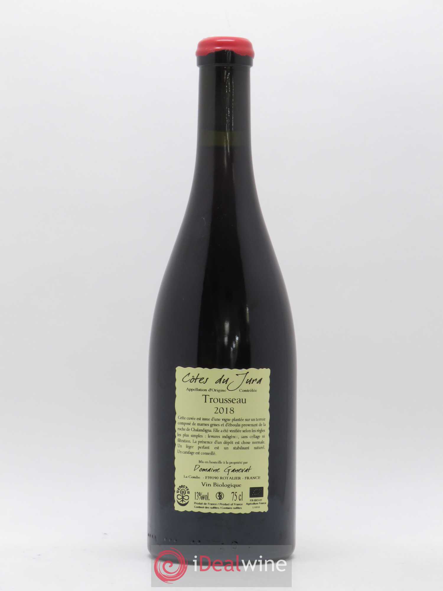 Côtes du Jura Plein Sud Jean-François Ganevat (Domaine) Trousseau 2018 - Lot de 1 bouteille - 1