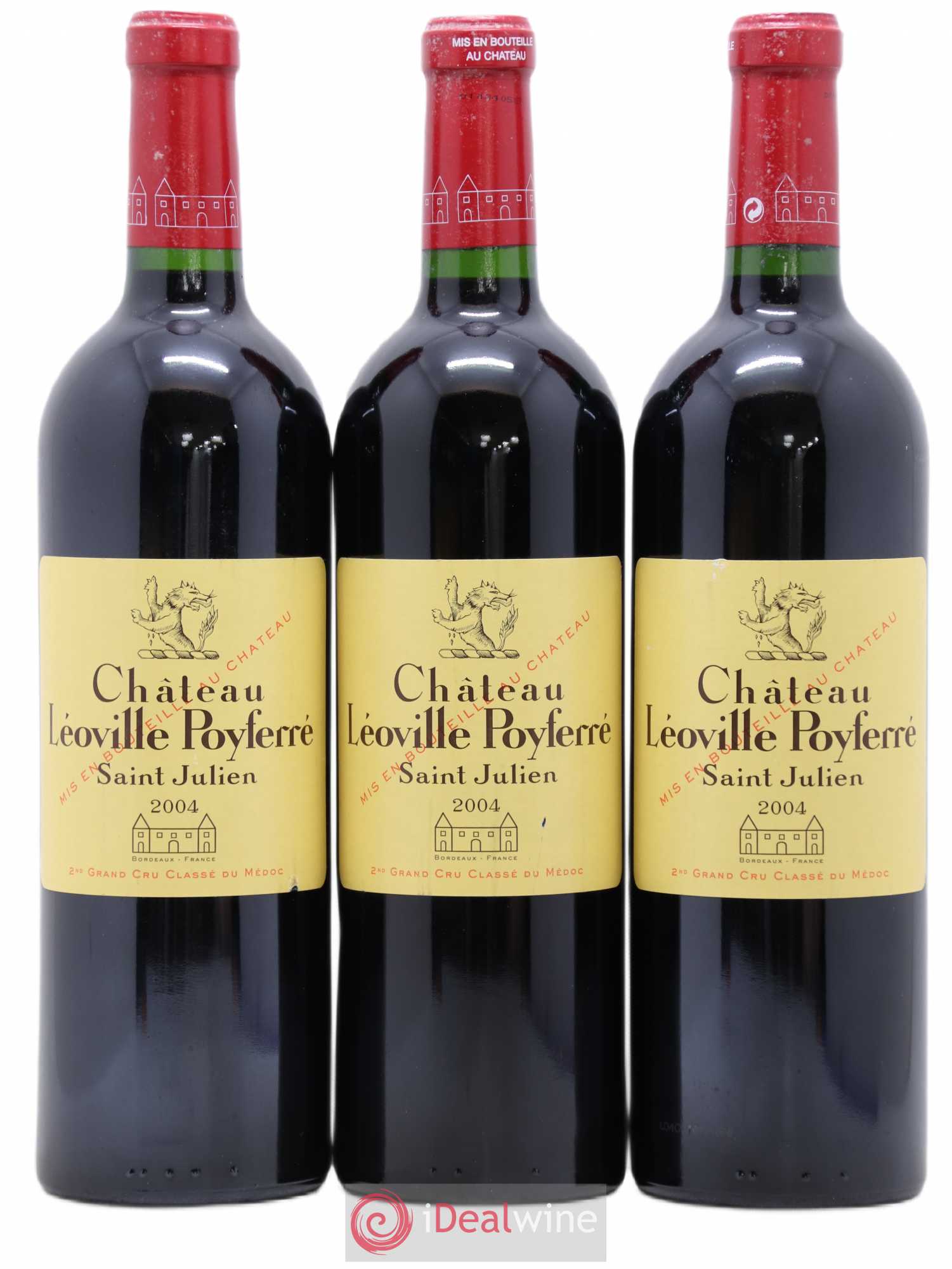 Château Léoville Poyferré 2ème Grand Cru Classé 2004 - Lot de 3 bouteilles - 0