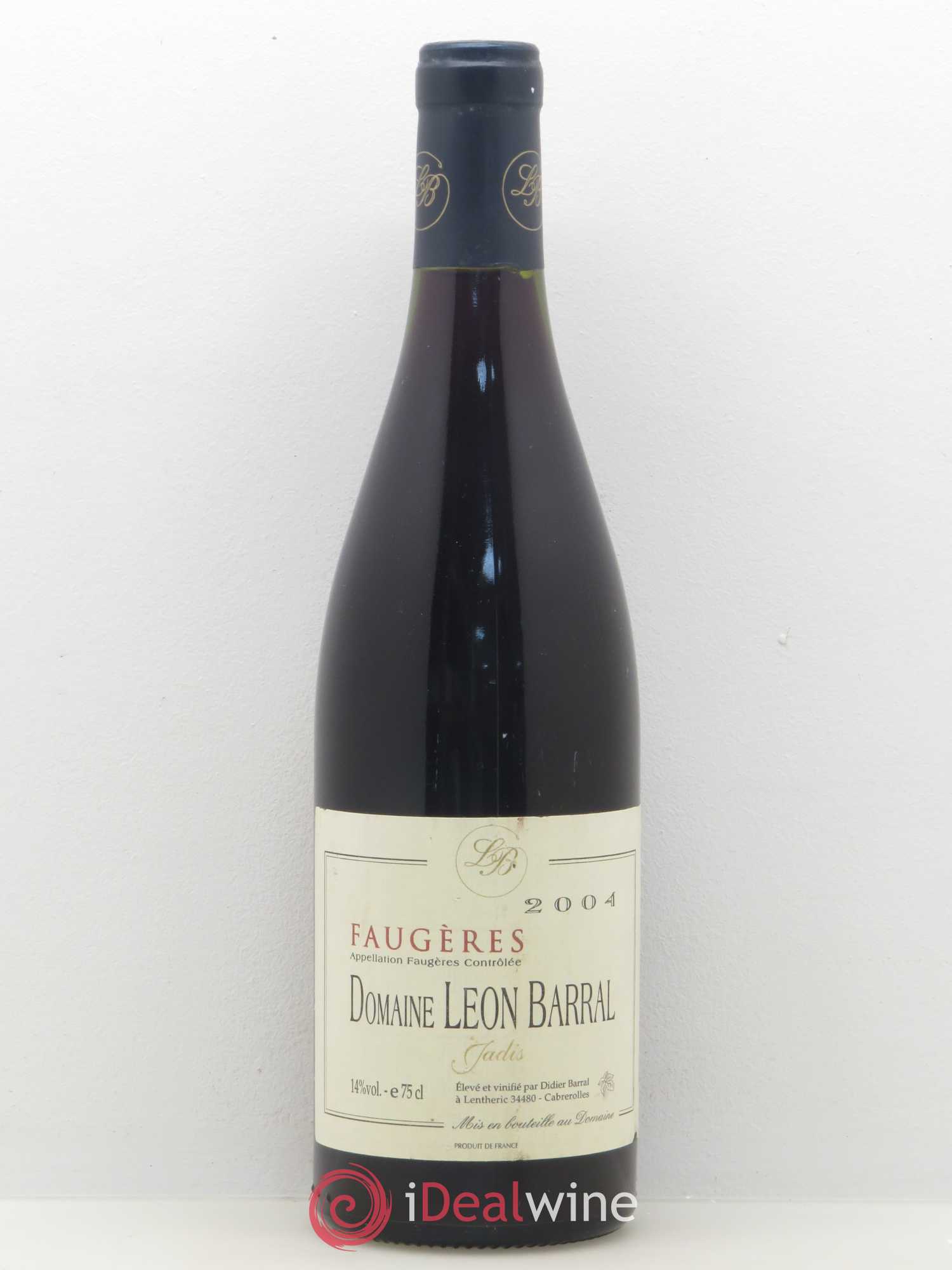 Faugères Jadis Domaine Léon Barral 2004 - Lot de 1 bouteille - 0