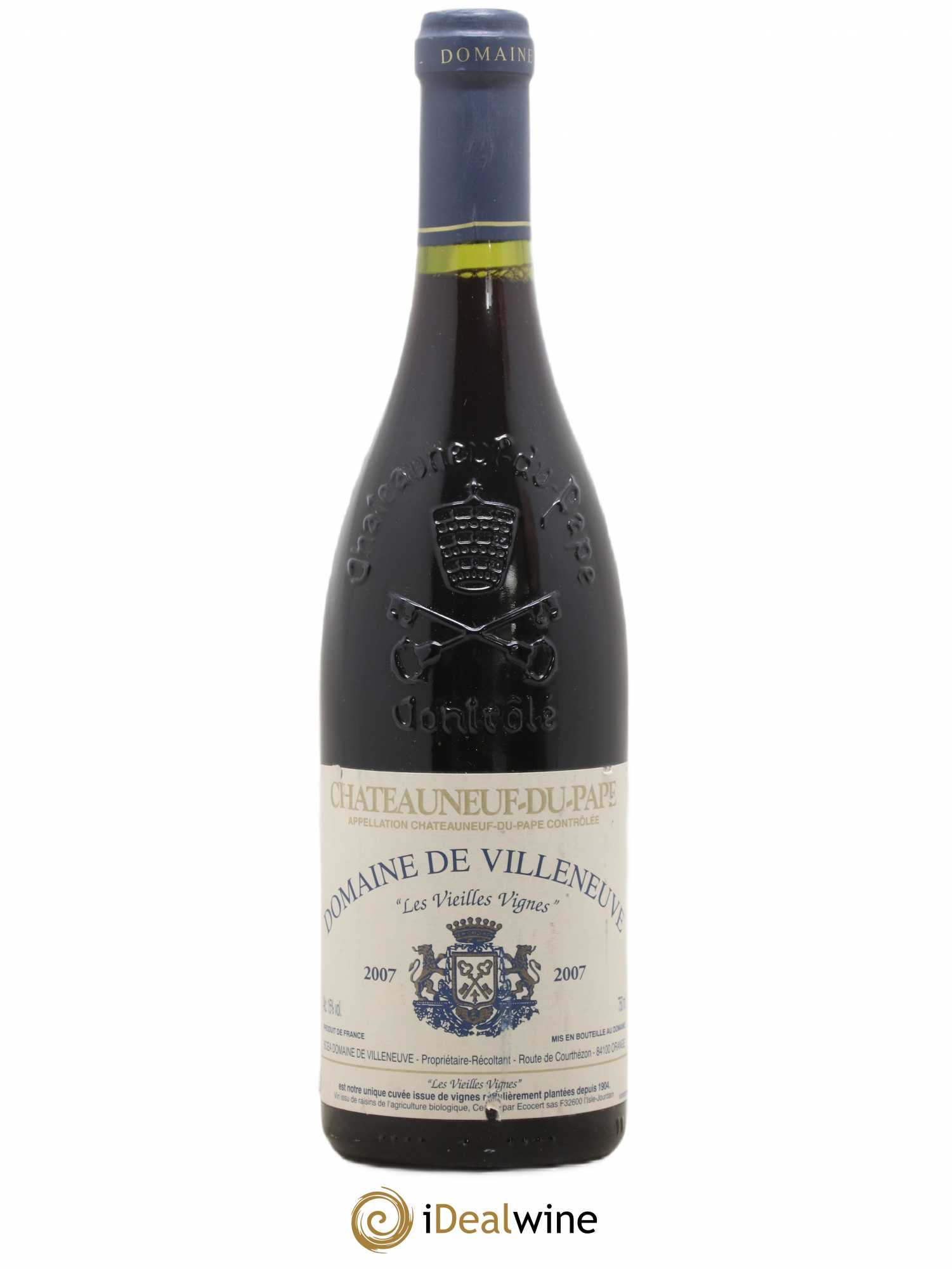 Châteauneuf-du-Pape Vieilles Vignes Domaine de Villeneuve 2007 - Lot de 1 bouteille - 0