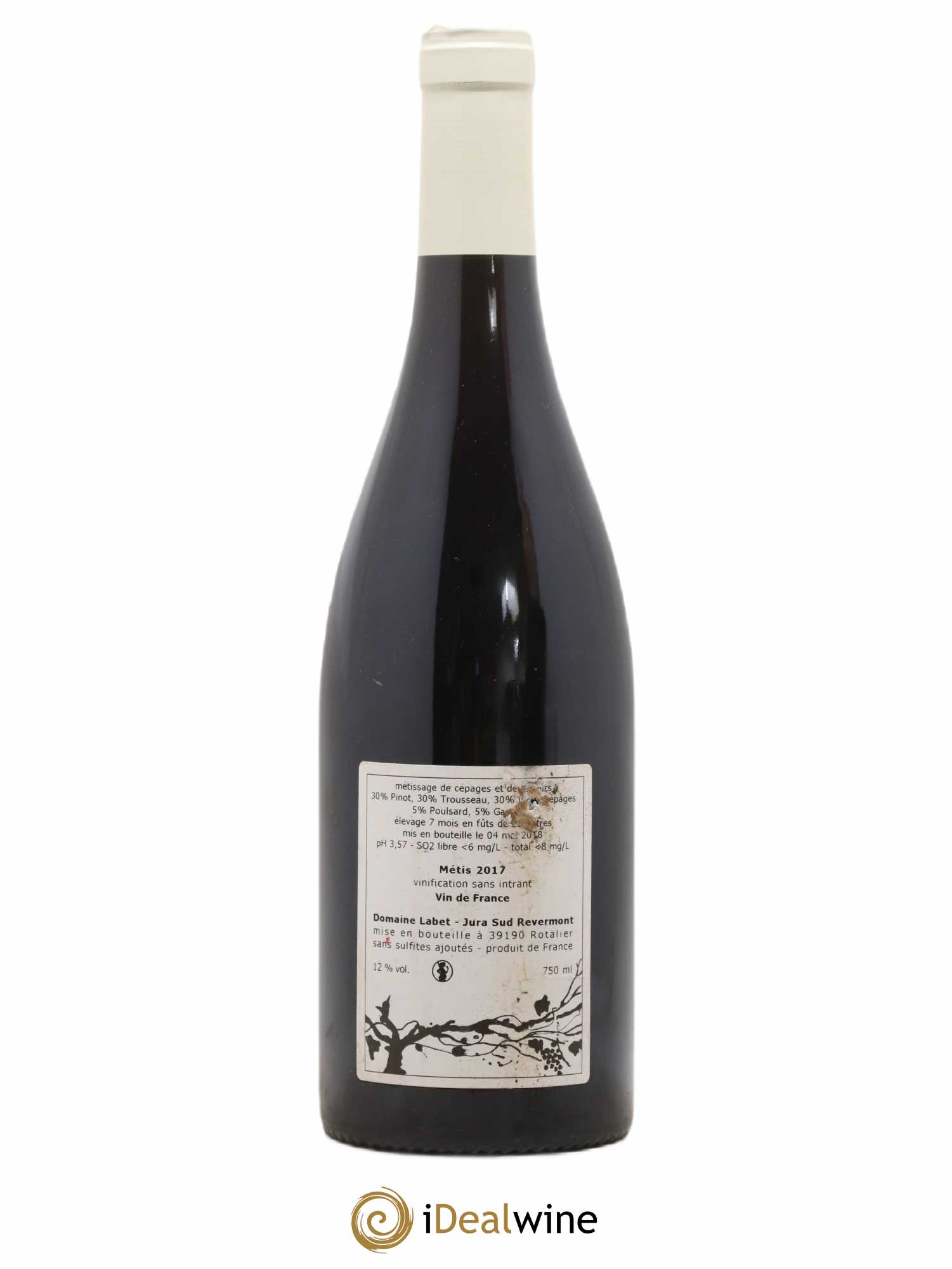 Vin de France Métis Romain - Julien - Charline Labet 2017 - Lot de 1 bouteille - 1