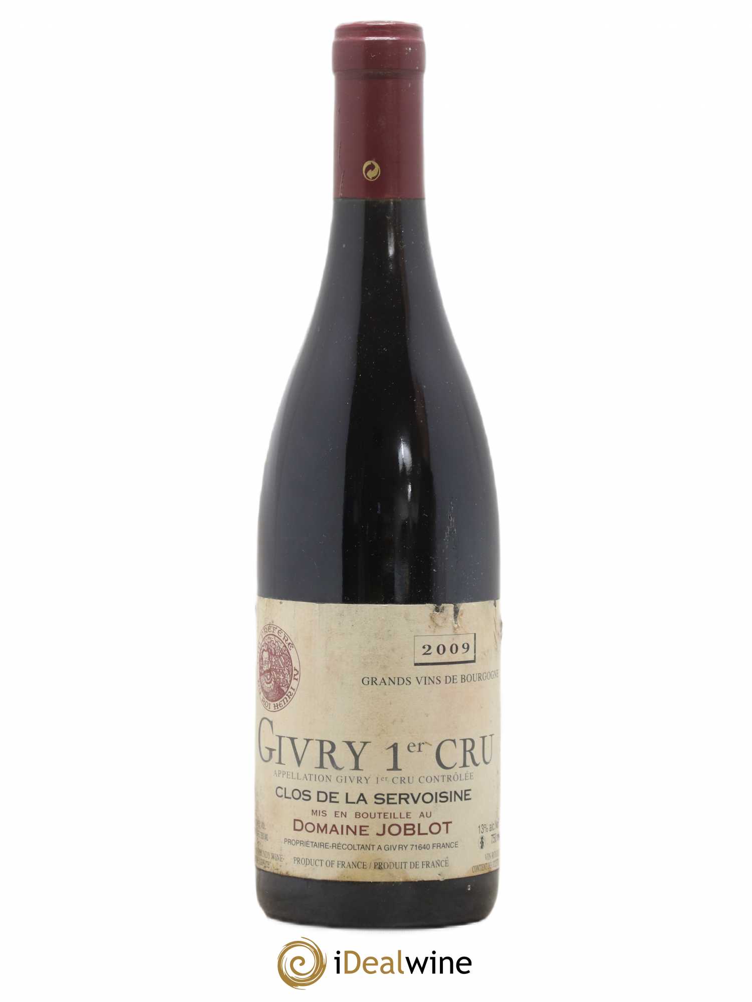 Givry 1er Cru Servoisine Joblot (Domaine) 2009 - Lot de 1 bouteille - 0