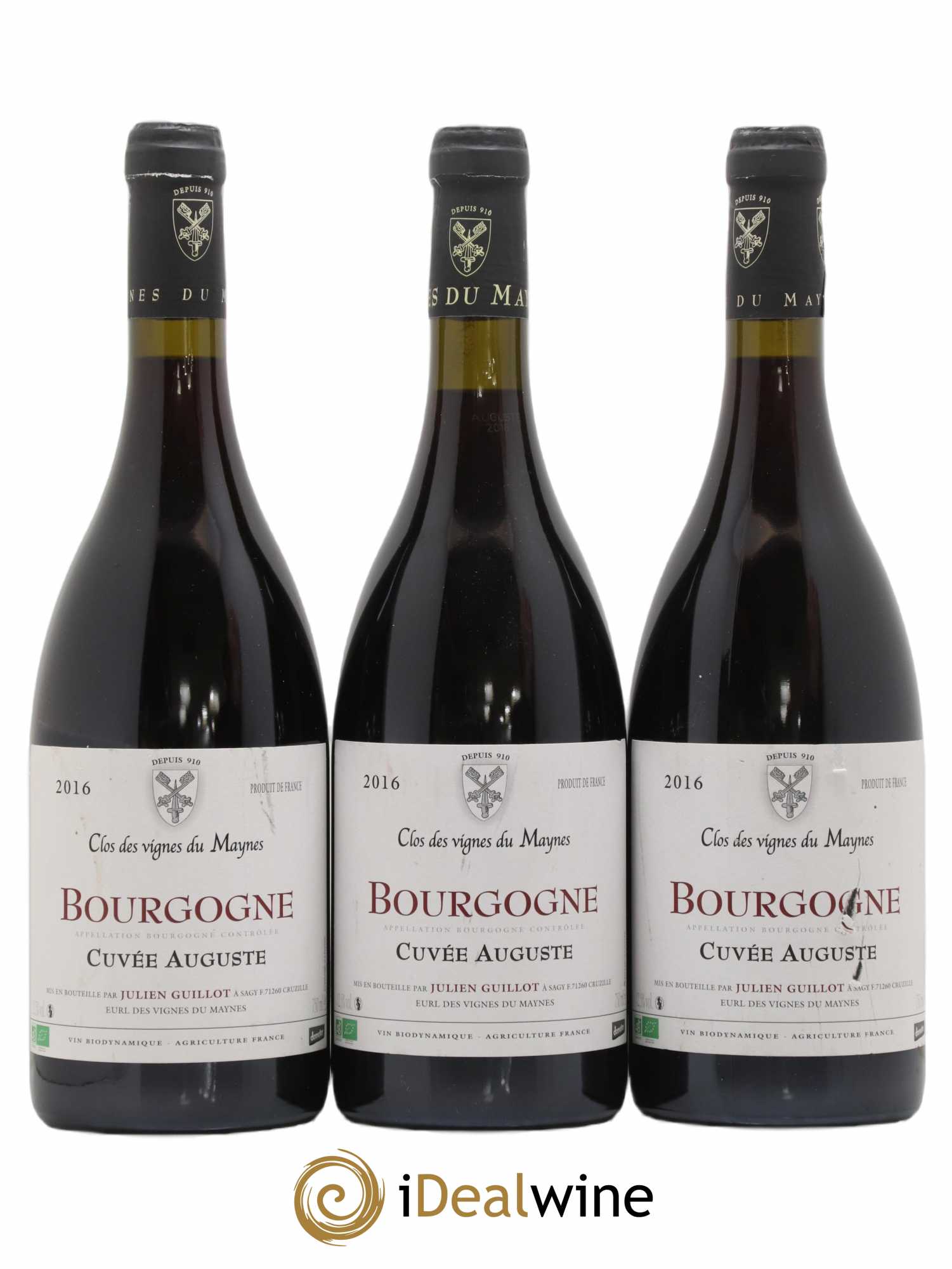 Bourgogne Cuvée Auguste Les Vignes du Maynes 2016 - Lot de 3 bouteilles - 0